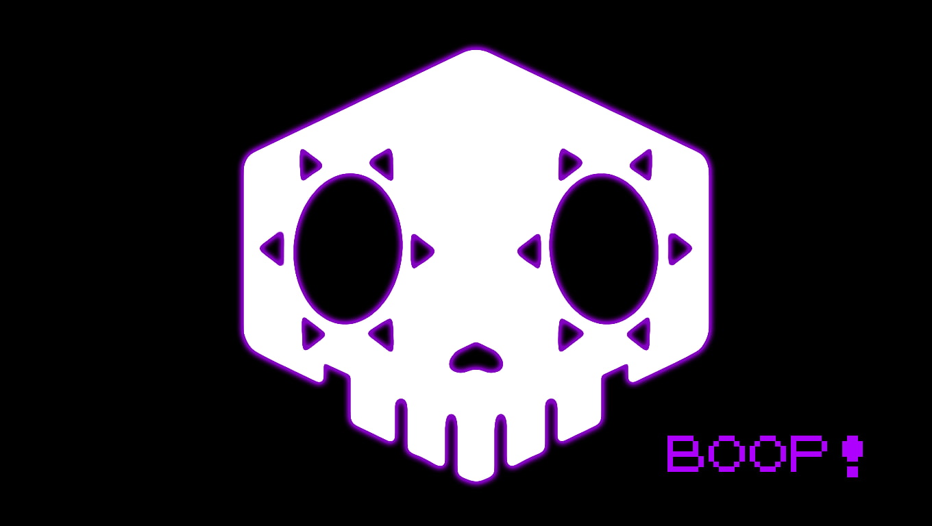 representation, western script, text, boop, copy space, purple, 720P, close-up, black background, studio shot, black color, glowing, communication, no people, HD Wallpaper