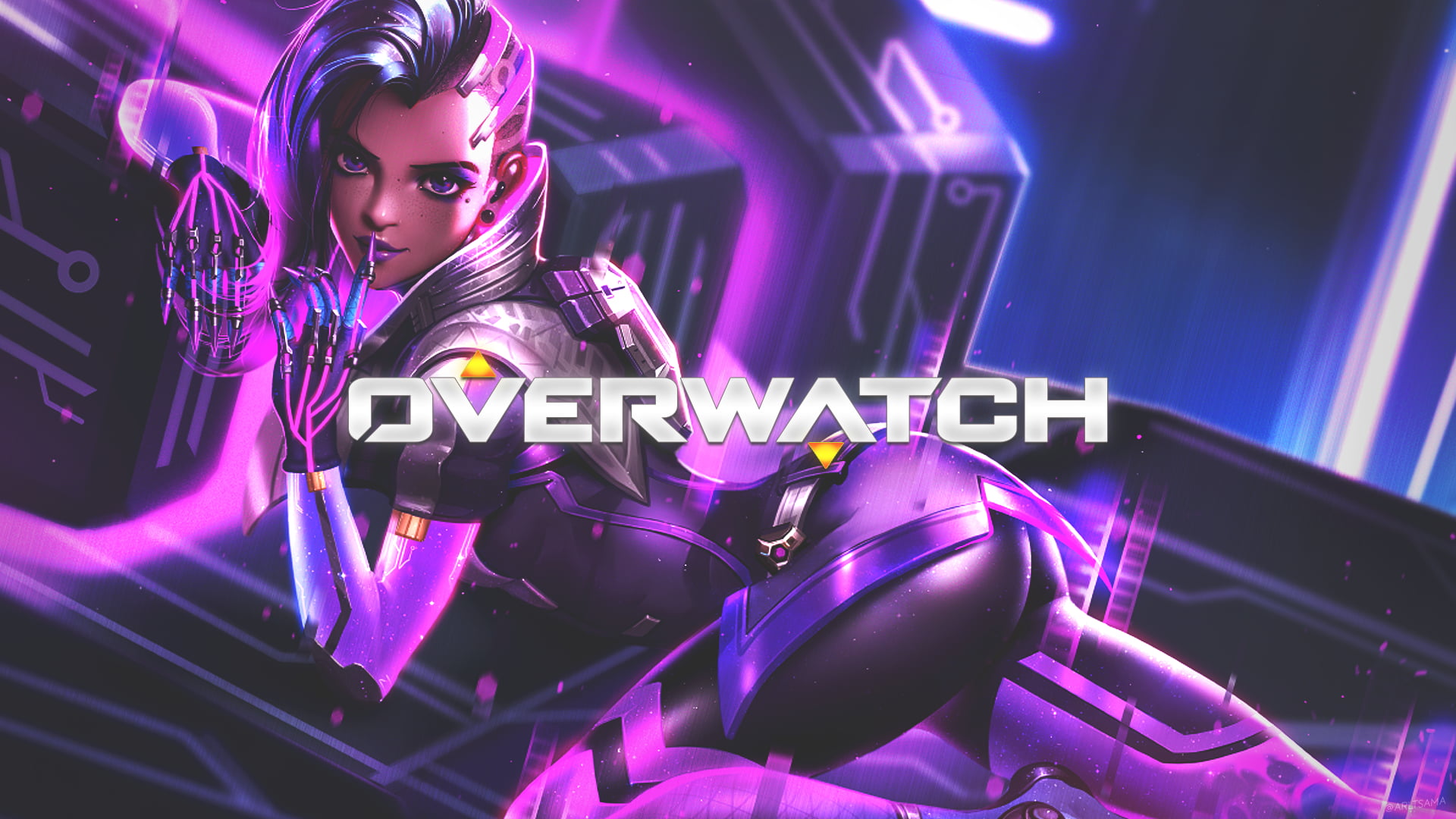 1080P, Overwatch, PC gaming, Sombra (Overwatch), video games, HD Wallpaper