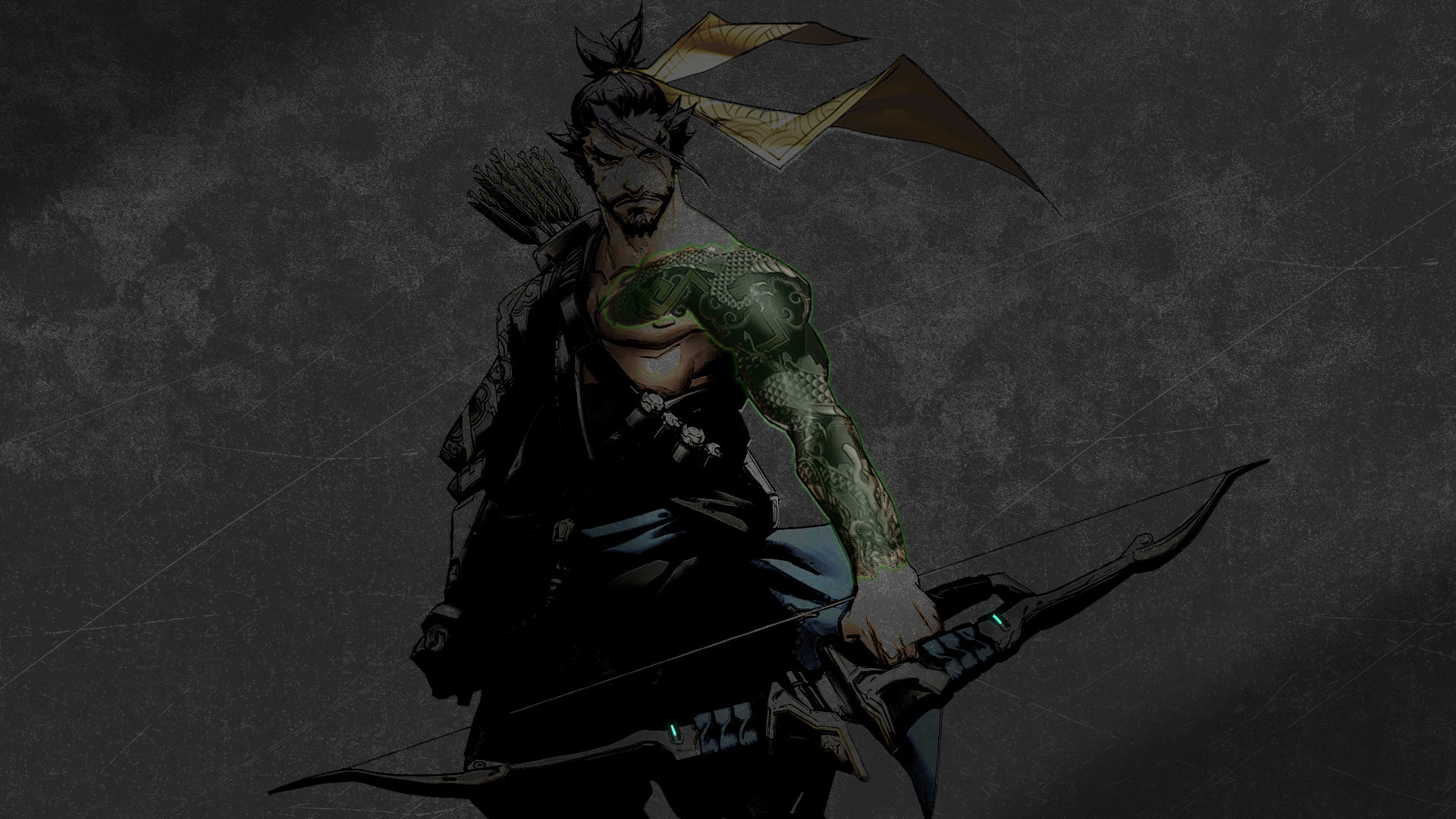 Blizzard Entertainment, representation, outdoors, 1080P, day, male likeness, Hanzo (Overwatch), creativity, people, illustration, man, low angle view, HD Wallpaper