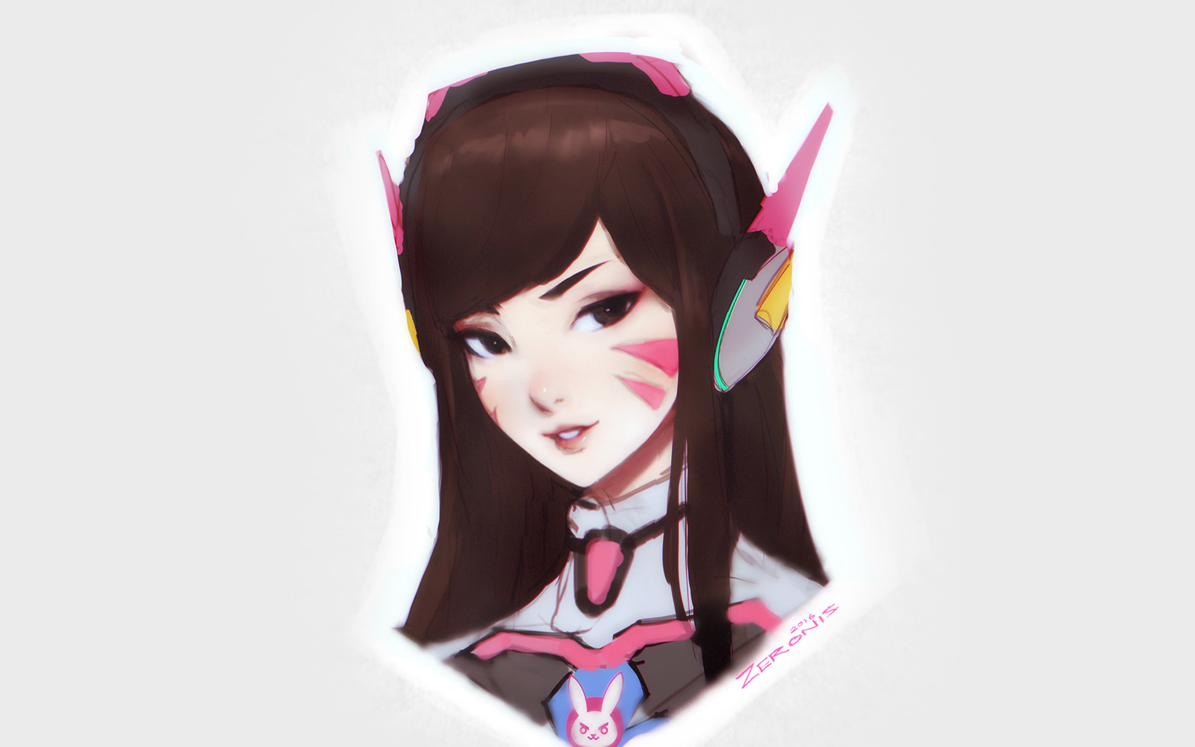 childhood, hana, looking at camera, girls, 4K, child, headshot, indoors, art, chracter, game, illustration, portrait, song, overwatch, studio shot, one person, HD Wallpaper