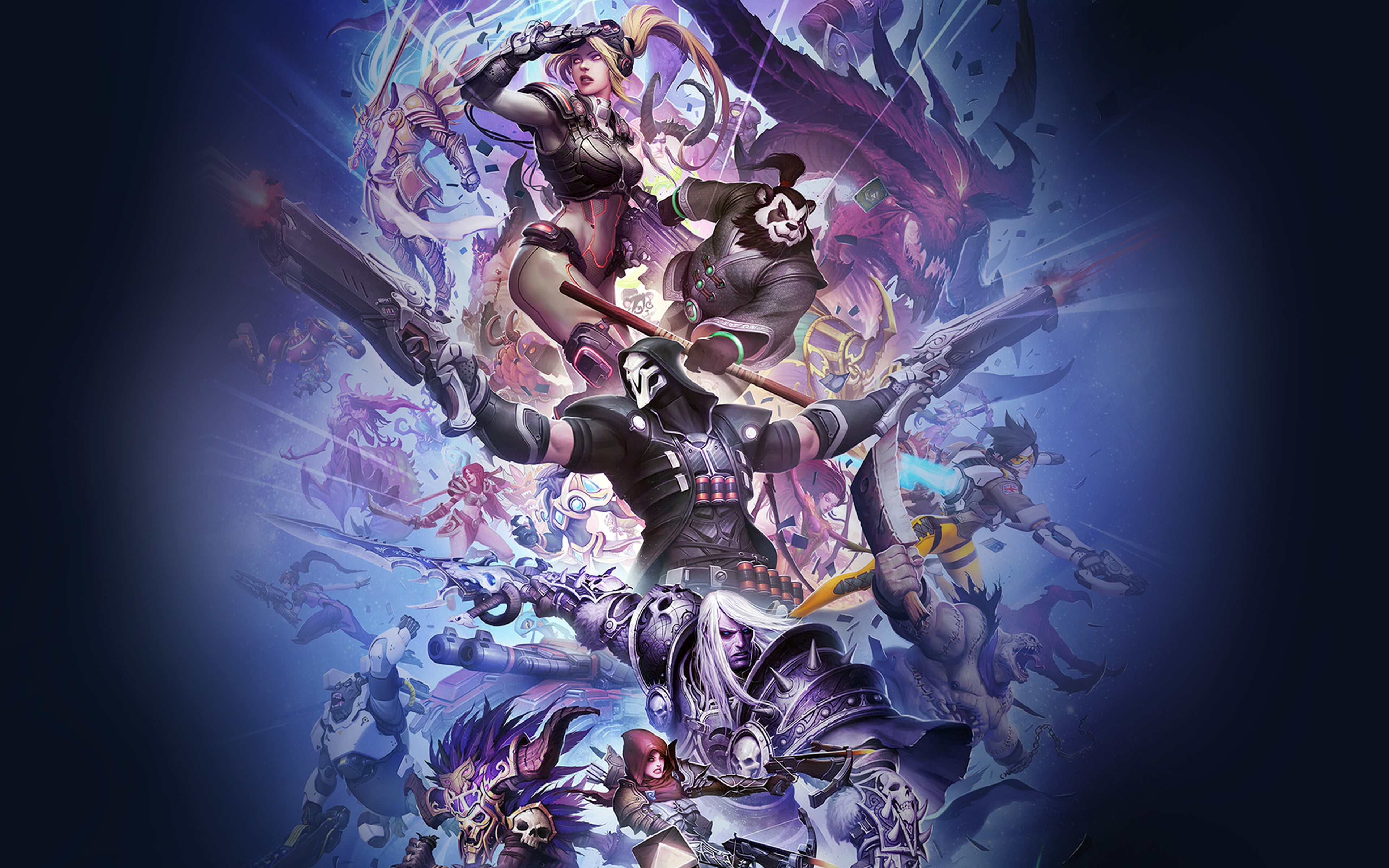 people, art, multi colored, 4K, digital composite, human body part, women, adult, real people, game, young women, blizzcon, full length, abstract, purple, HD Wallpaper