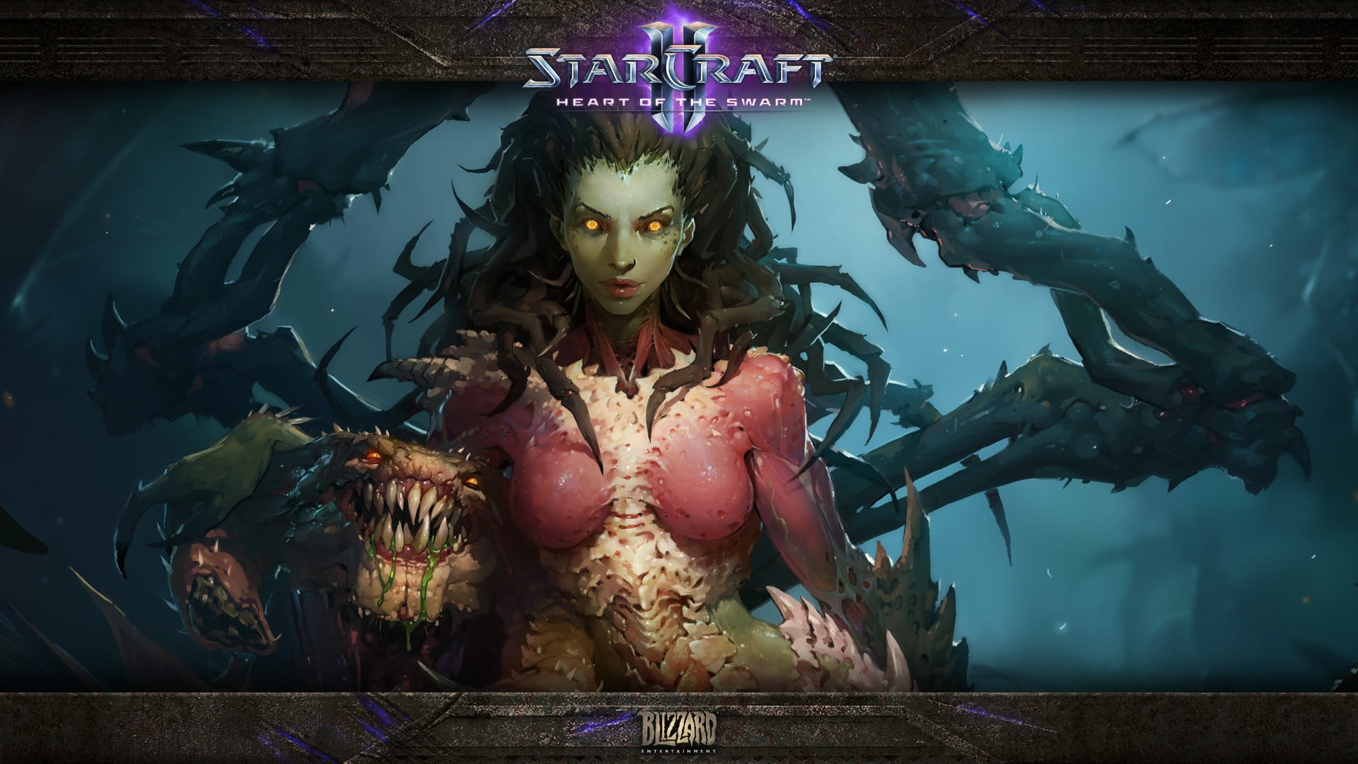 Starcraft II, human representation, water, 1080P, front view, marine, transparent, representation, female likeness, swimming, Sarah Kerrigan, indoors, HD Wallpaper