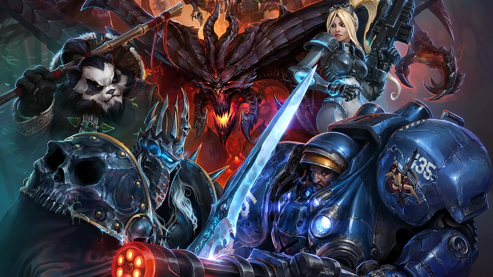 Starcraft, Warcraft, decoration, mask, celebration, human representation, disguise, heroes of the storm art, 1080P, art and craft, lighting equipment, HD Wallpaper