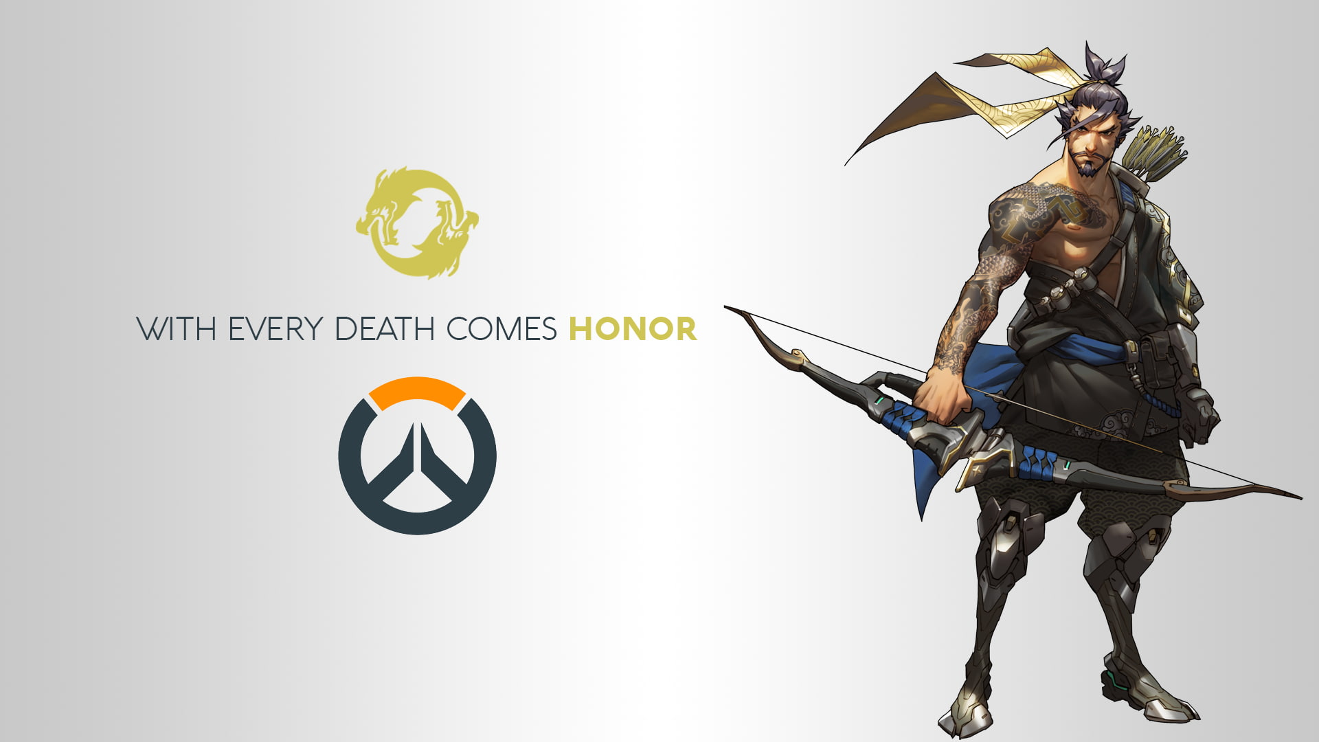 Hanzo, DXHHH101 (Author), Blizzard Entertainment, video games, Overwatch, Hanzo Shimada, logo, 1080P, HD Wallpaper