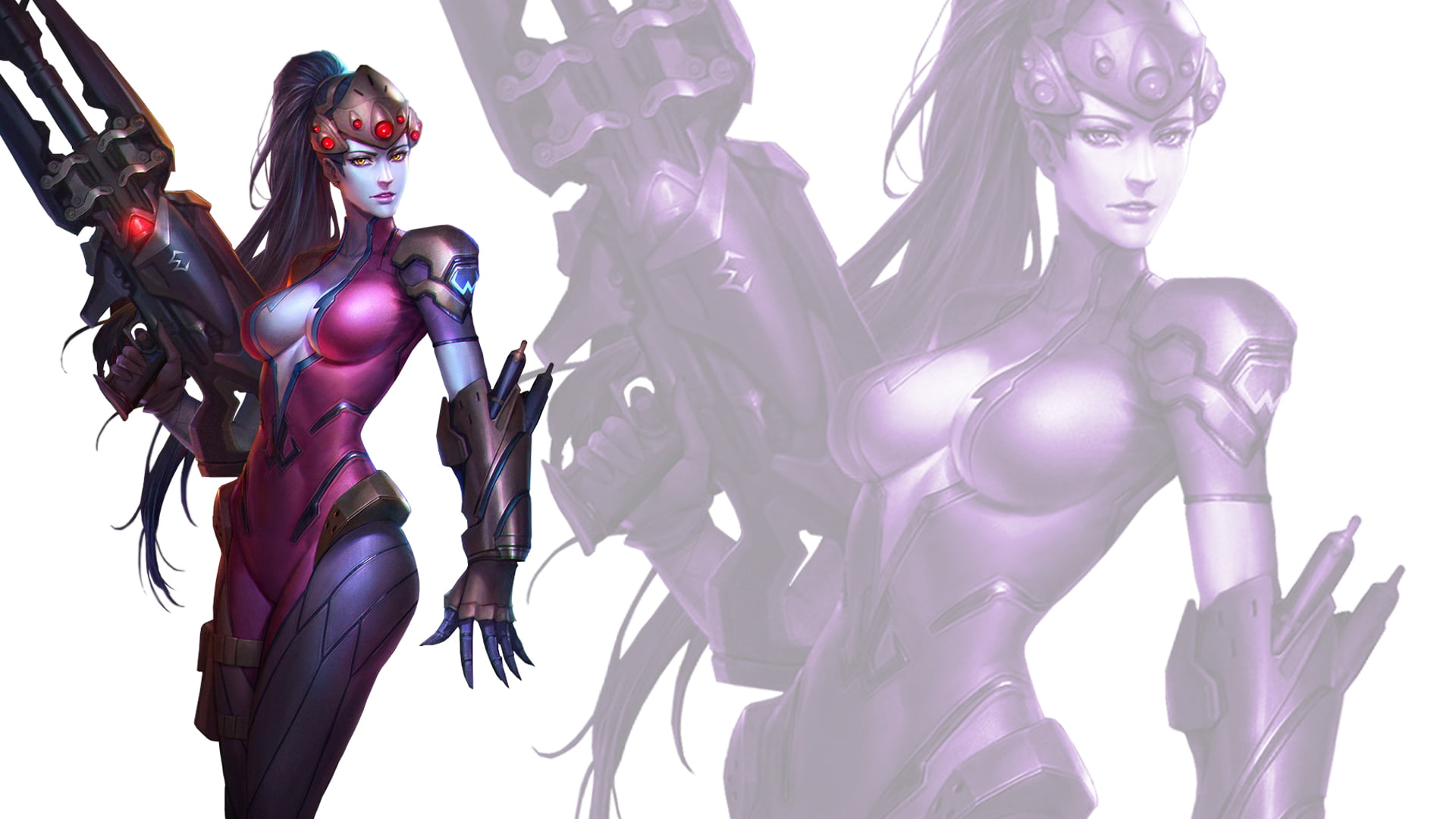 science, weapon, blue, vector, females, women, Amelie Lacroix, holding, futuristic, chest, people, woman, Nice girl, Amélie Lacroix, Weapons, HD Wallpaper