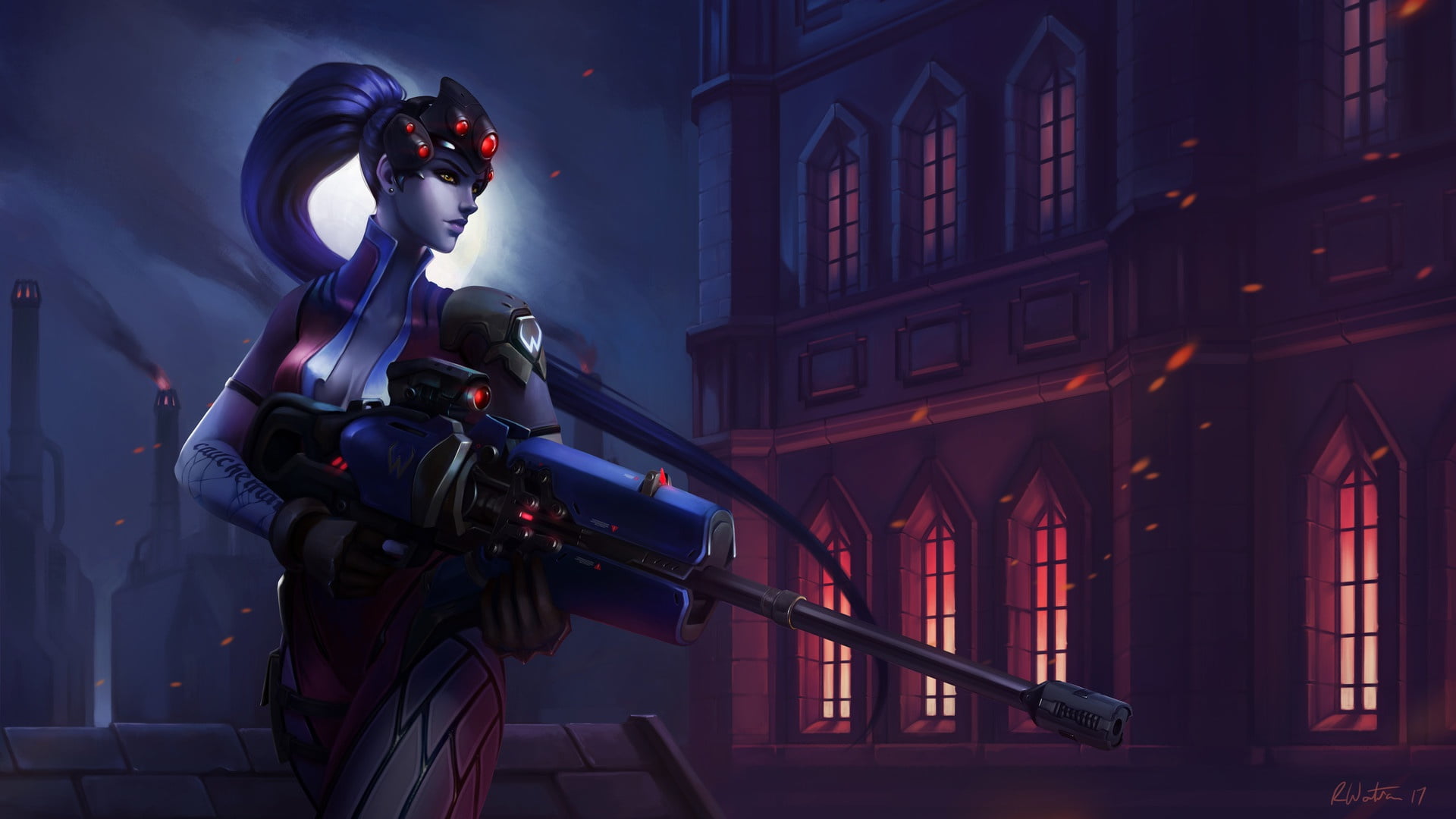 Character, Widowmaker, Amelie Lacroix, Becky Watson, Figure, Game, by Becky Watson, Overwatch, I see you, Sniper, Lacroix, Art, Illustration, Game Art, HD Wallpaper