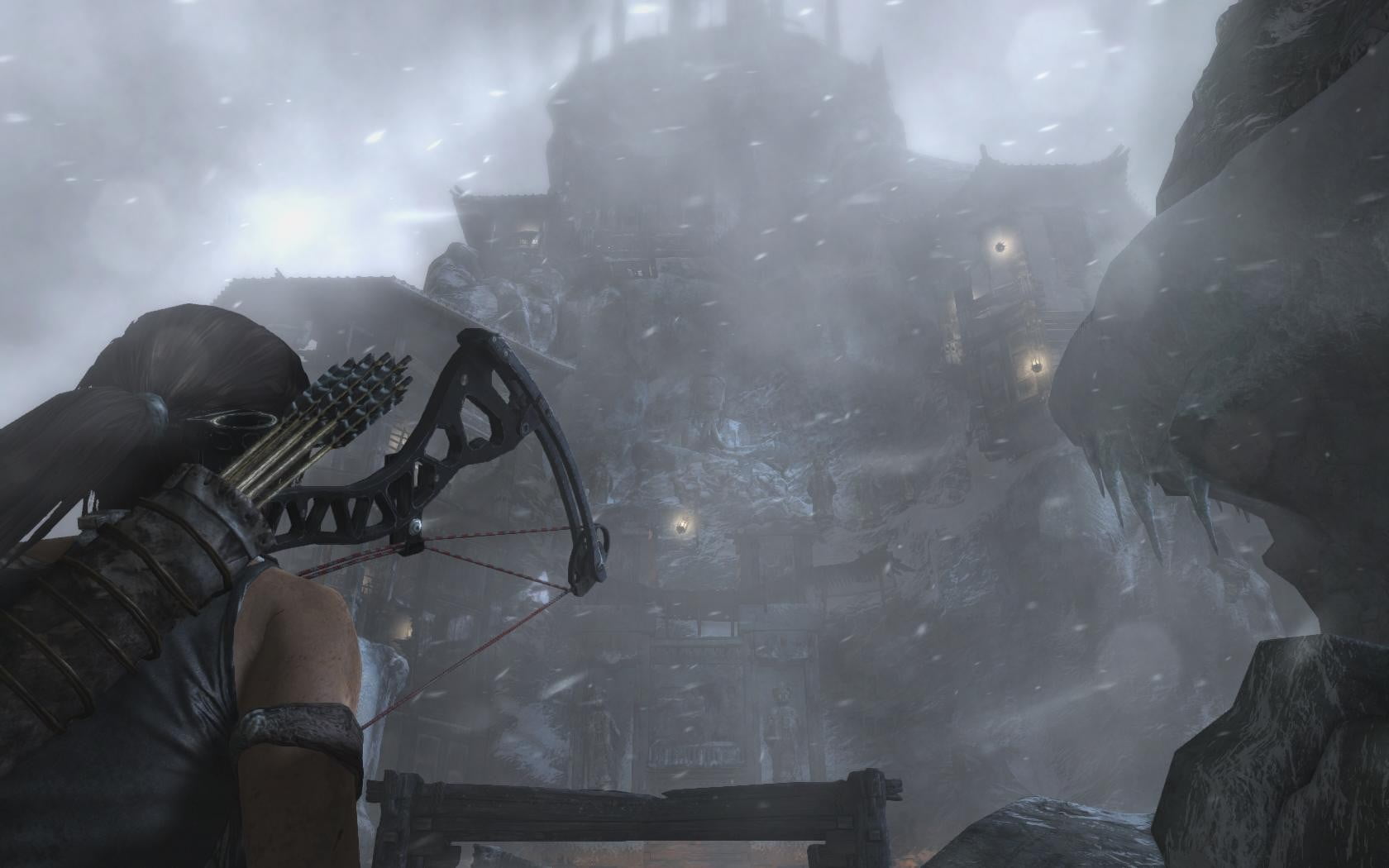 lara, lifestyles, holding, croft, raider, technology, industry, 720P, outdoors, real people, day, one person, working, Lara Croft, activity, tomb, crossbow, HD Wallpaper