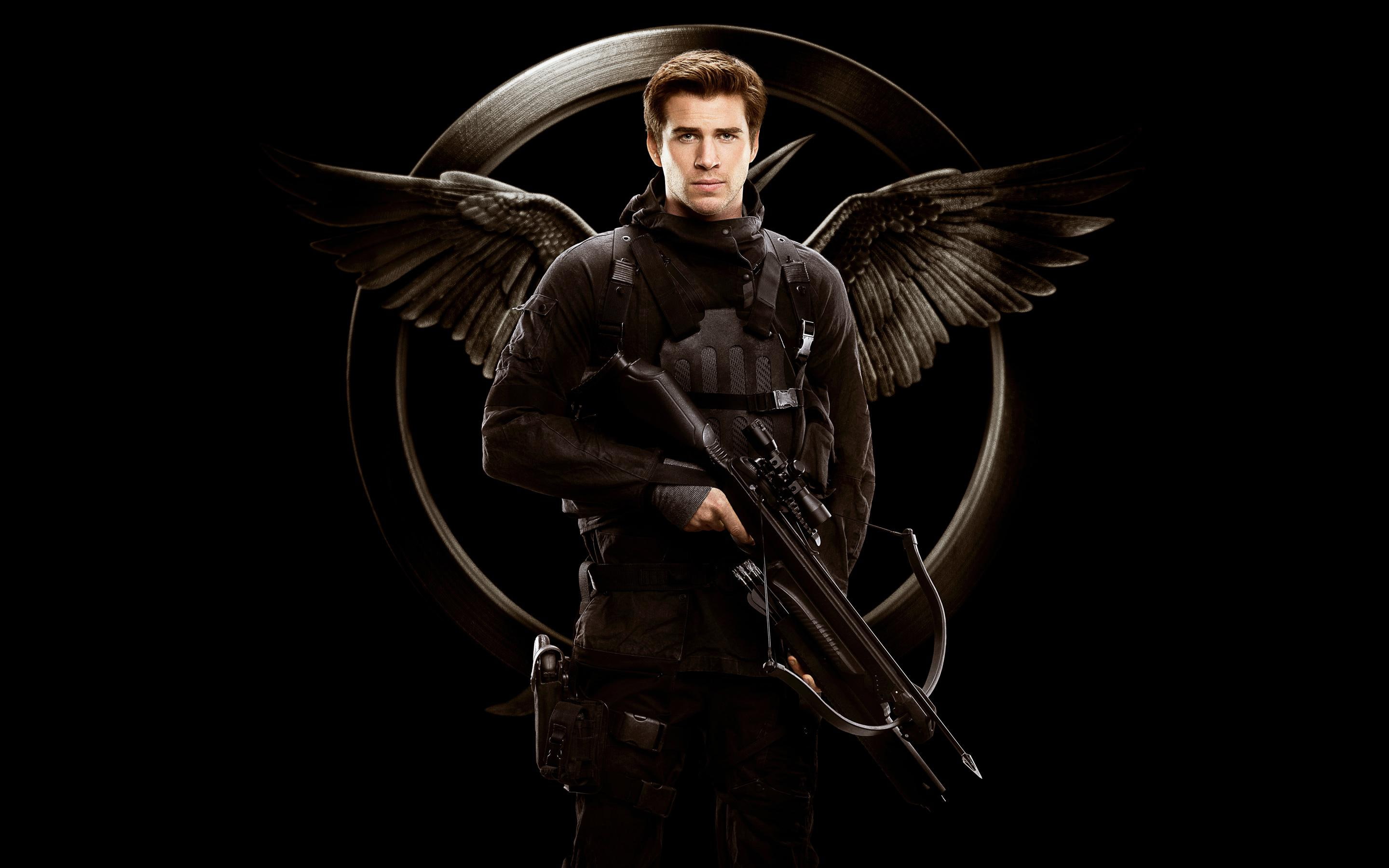 2K, black, hemsworth, gale, scope, crossbow, hawthorne, liam, HD Wallpaper