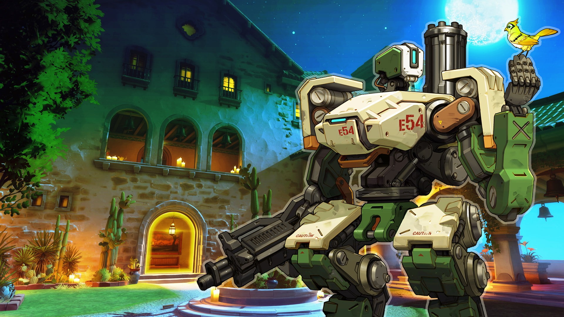 video games, SST LABORATORIES SIEGE AUTOMATON E54, sky, Overwatch, building, building exterior, livewirehd (Author), built structure, military, outdoors, HD Wallpaper