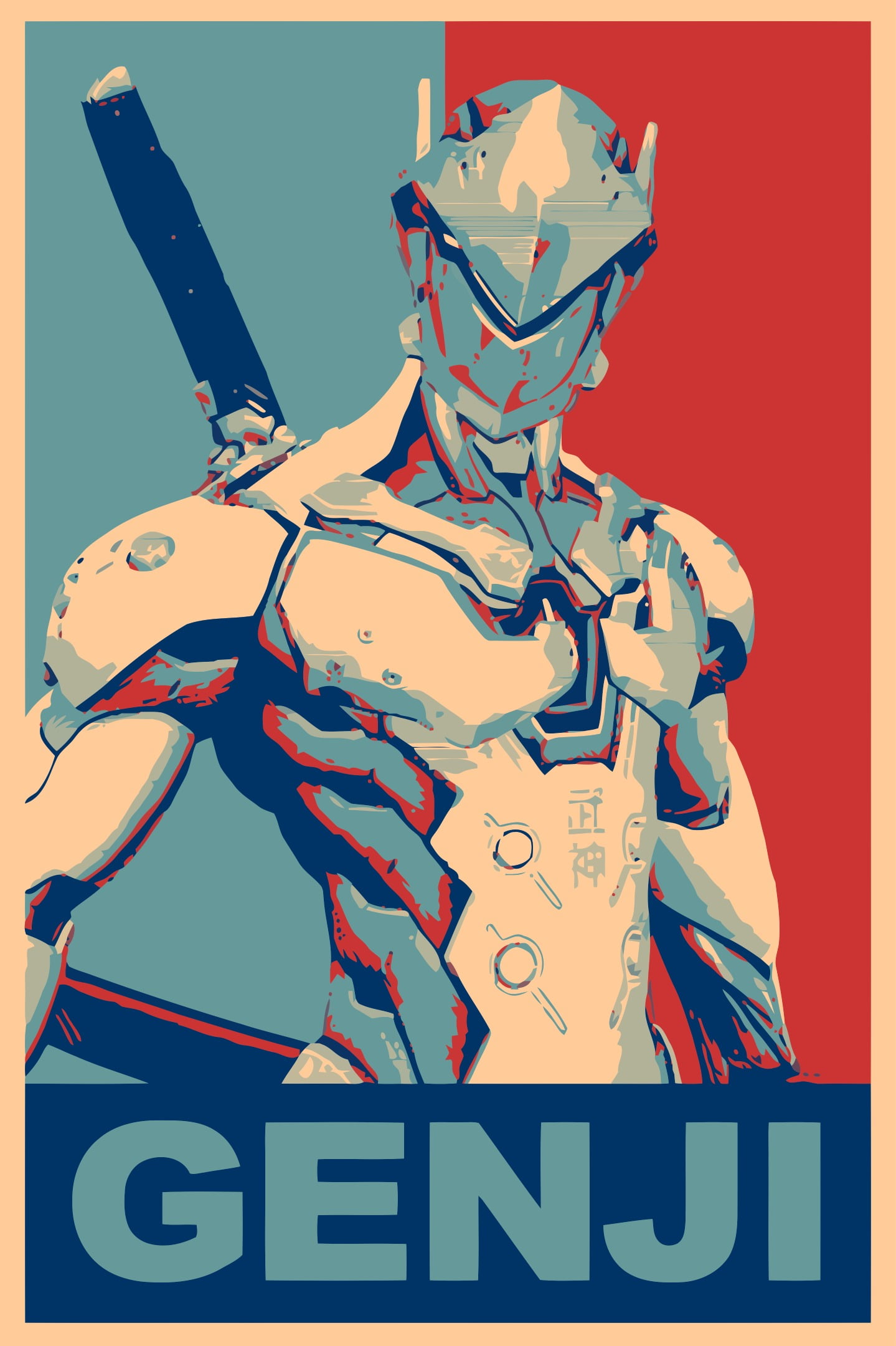 one person, holding, Overwatch, celebration, human limb, representation, Genji (Overwatch), studio shot, fun, body part, adult, 1080P, front view, creativity, Phone HD Wallpaper