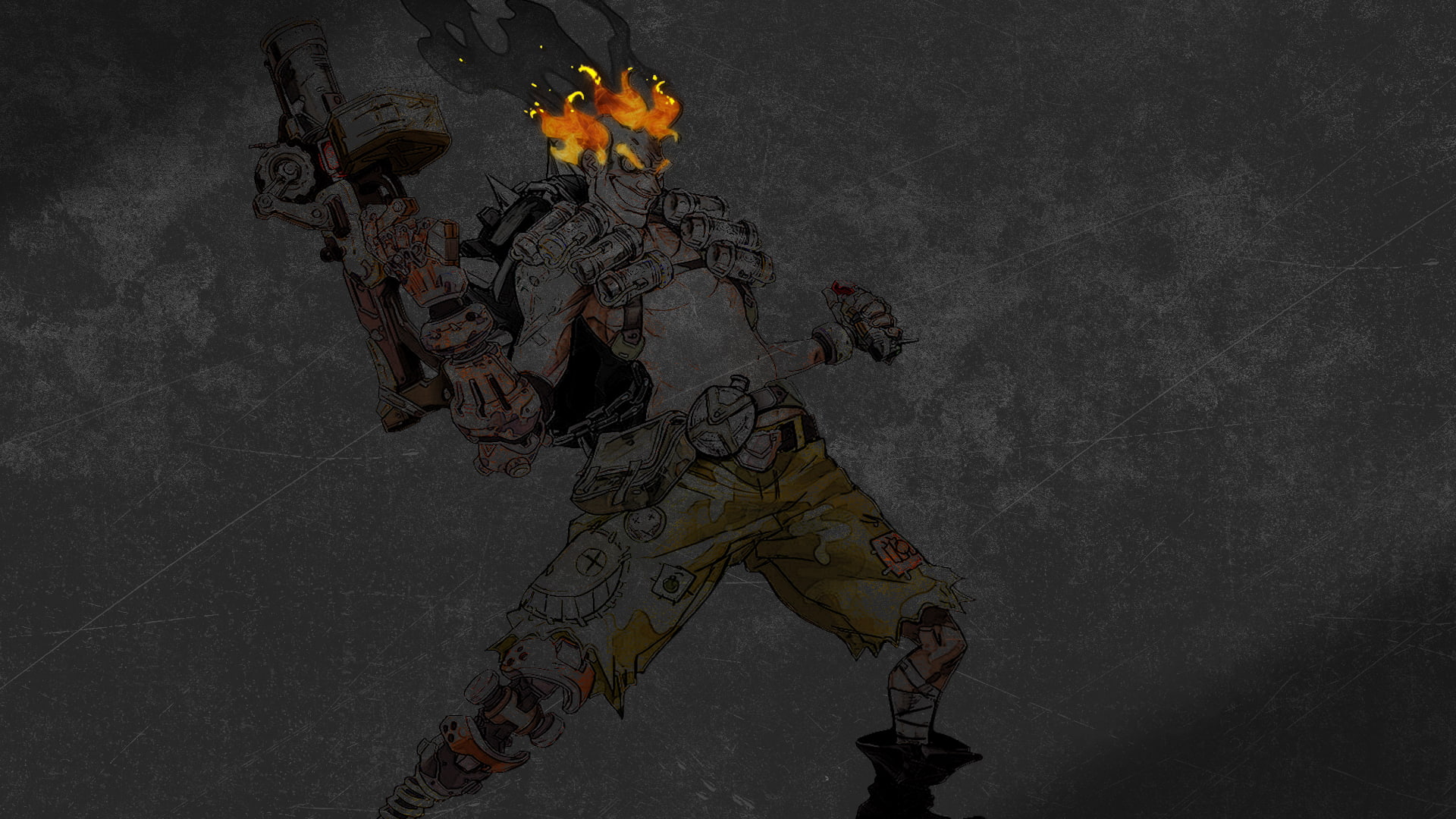 Junkrat, dark, 1080P, Overwatch, Junkrat (Overwatch), HD Wallpaper
