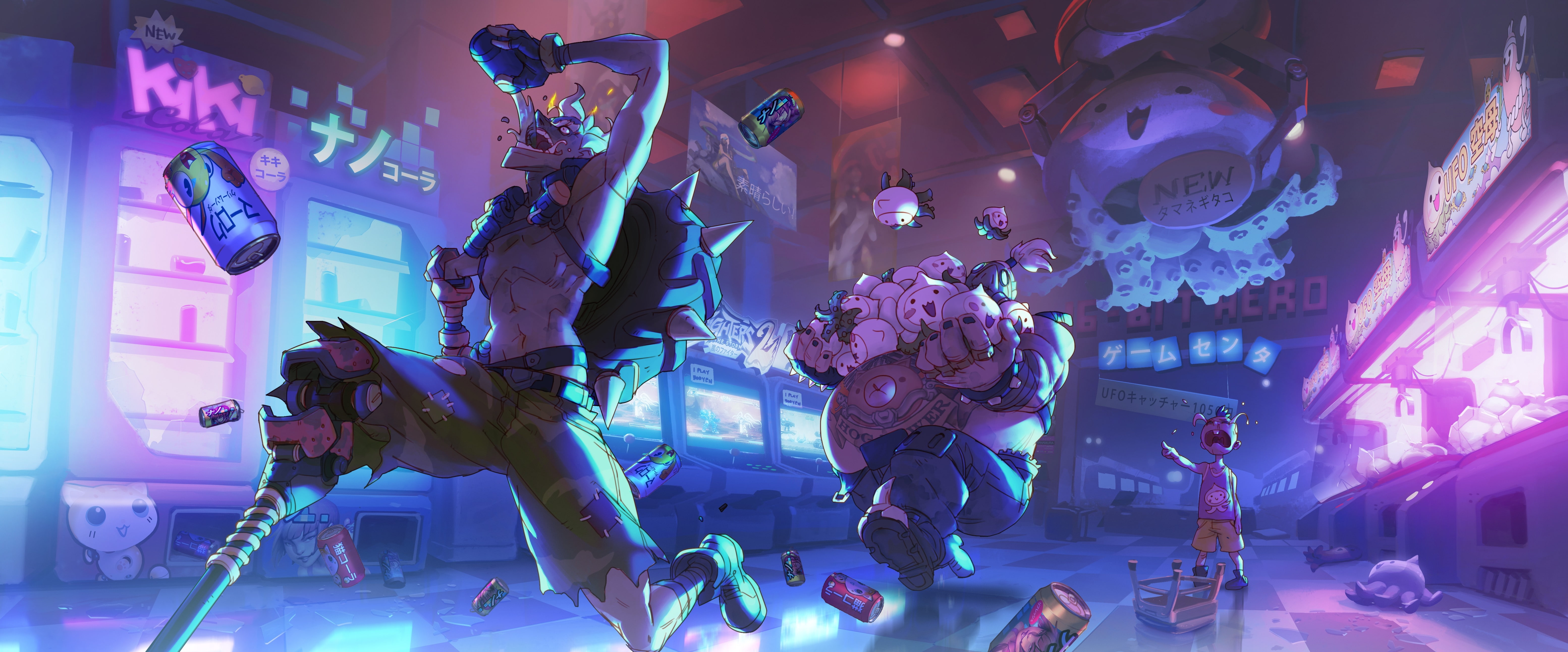 roadhog, 5K, junkrat, Games, overwatch, HD Wallpaper