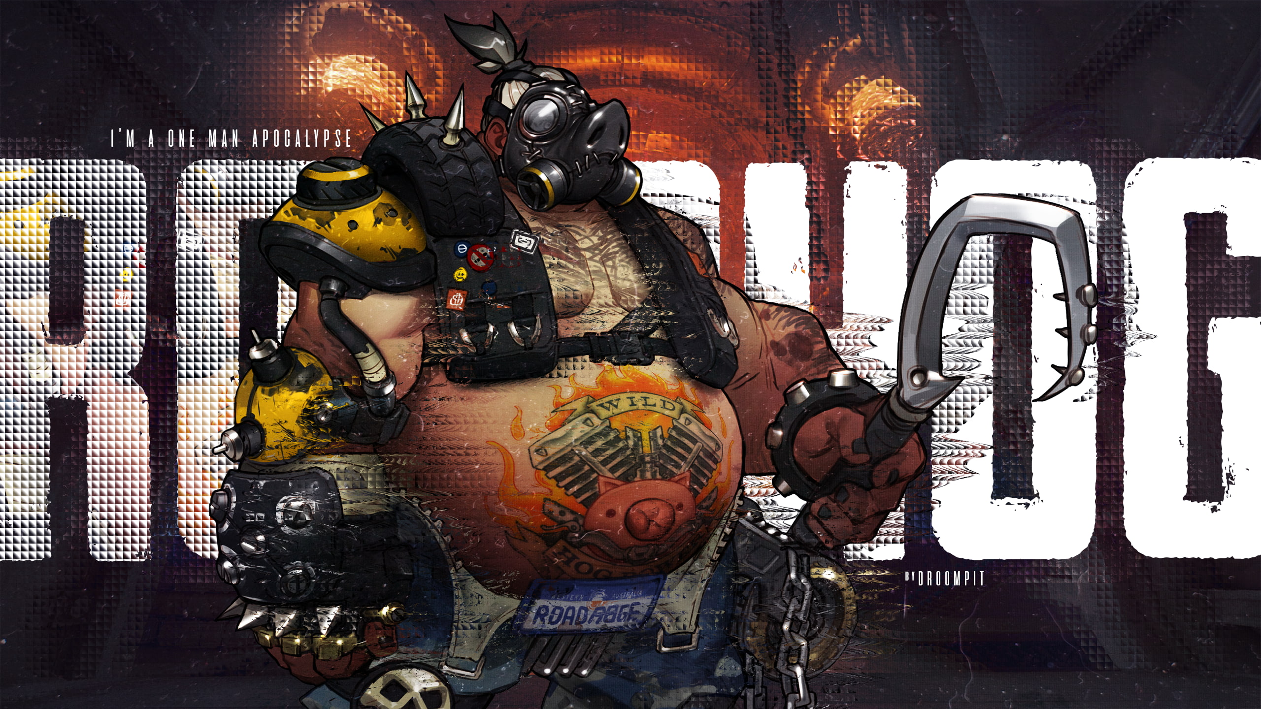 Roadhog (Overwatch), Overwatch, 2K, HD Wallpaper