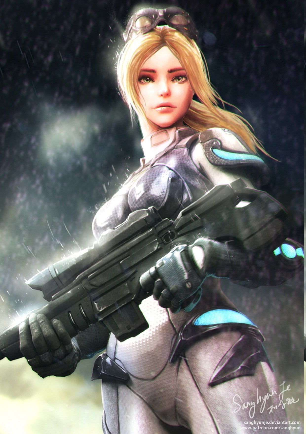 video games nova starcraft heroes of the storm, blond hair, aiming, portrait, beautiful woman, holding, one person, government, adult, hair, weapon, shooting a weapon, Phone HD Wallpaper