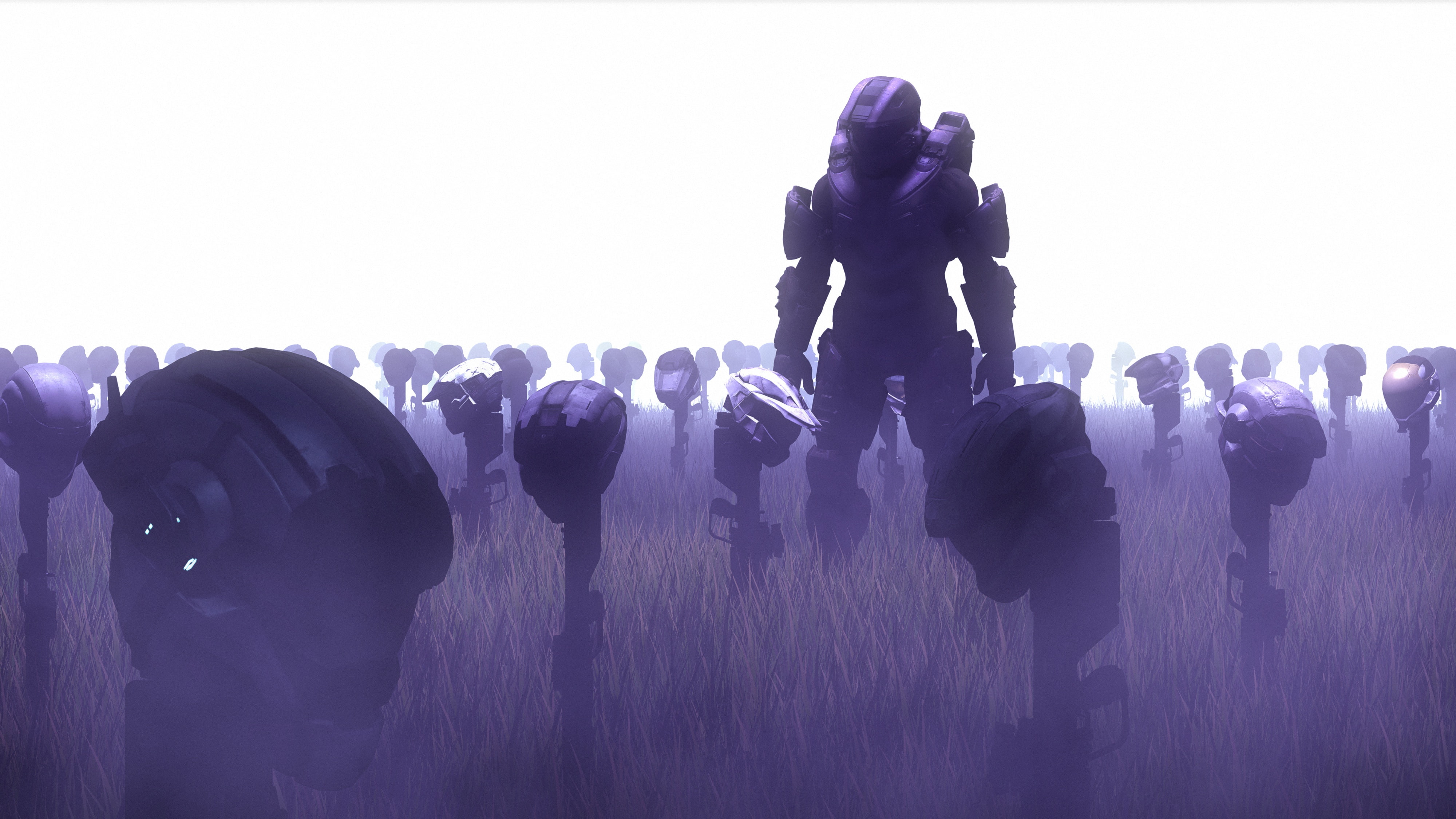 soldier, helmet, purple, excitement, sky, large group of people, crowd, Spartan II, outdoors, leisure activity, Halo, group of people, graveyards, event, HD Wallpaper