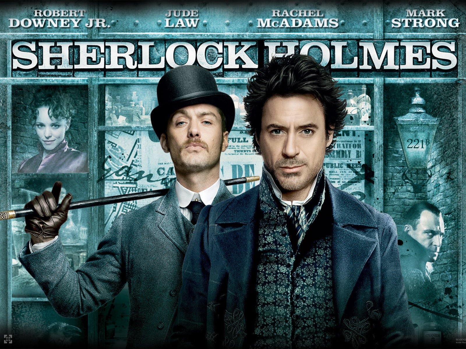 robert downey jr, sherlock, new York City, Jude Low, holmes, jr, looking At Camera, two people, clothing, 720P, young men, headshot, day, downey, communication, HD Wallpaper