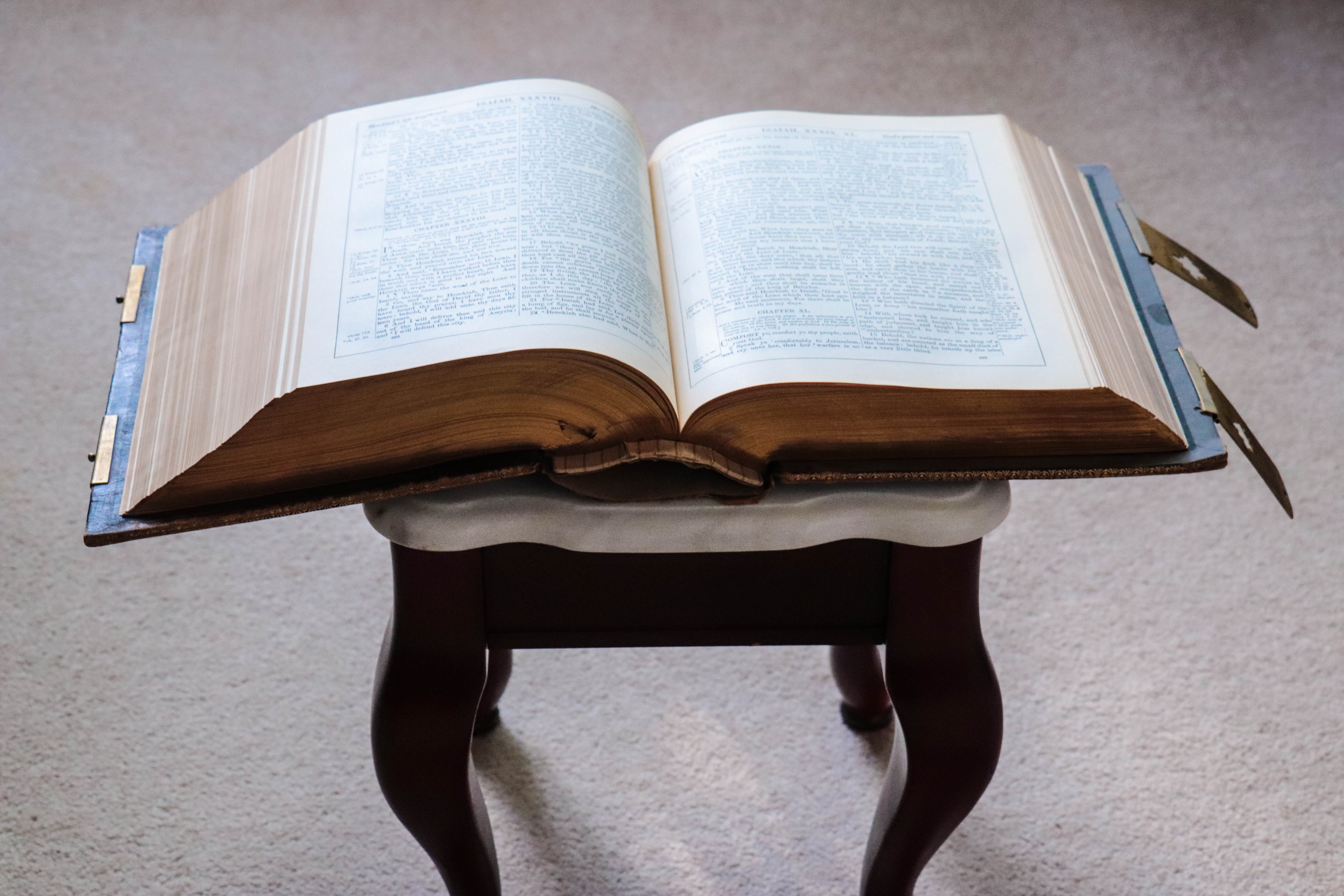 bible, still life, belief, 5K, seat, high angle view, studying, education, paper, spirituality, christianity, ancient text, christian, chair, testament, HD Wallpaper