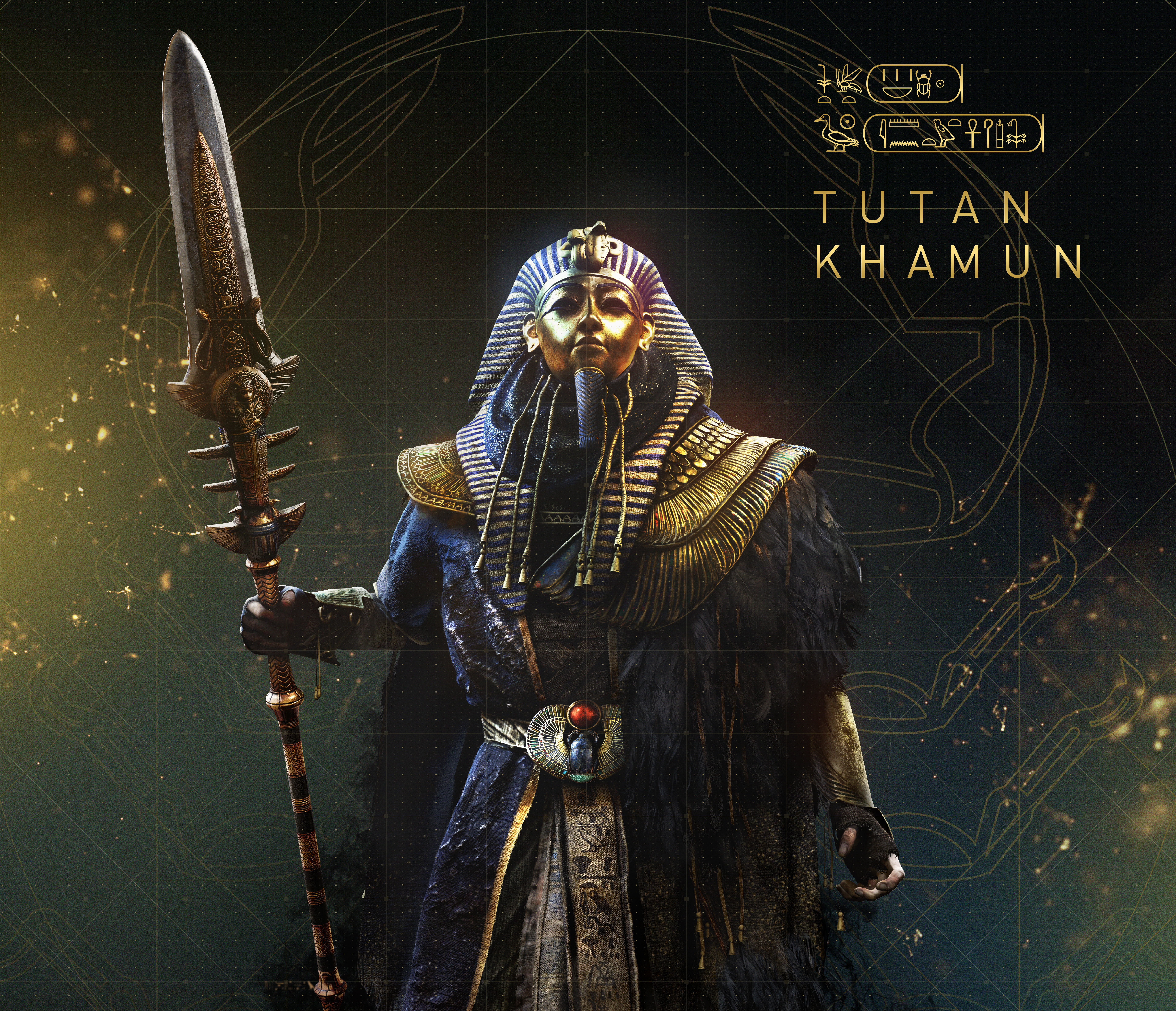 tutan, 2018, poster, 8K, The Curse of the Pharaohs, 8K, Tutankhamun, khamun, 4K, Assassins Creed: Origins, HD Wallpaper