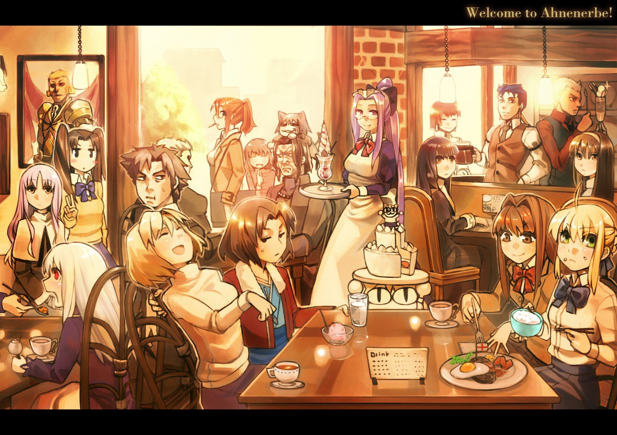crossovers, saber, aozaki, kyoukai, night, touko, ryogi, rider, fate stay, fate, tsukihime, archer, carnival, 1080P, brunestud, kara, shiki, phantasm, HD Wallpaper