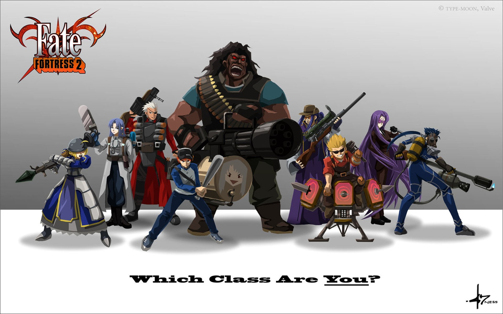 Archer (Fate/Stay Night), government, Caster (Fate/Stay Night), group of people, people, Assassin (Fate/stay night), text, men, communication, white background, HD Wallpaper