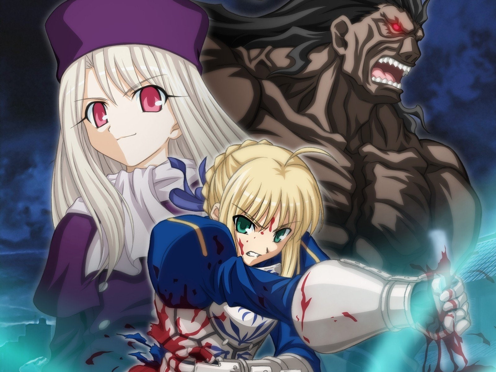 night, berserker, von, series, einzbern, fate, fate stay, saber, 720P, irisviel, HD Wallpaper