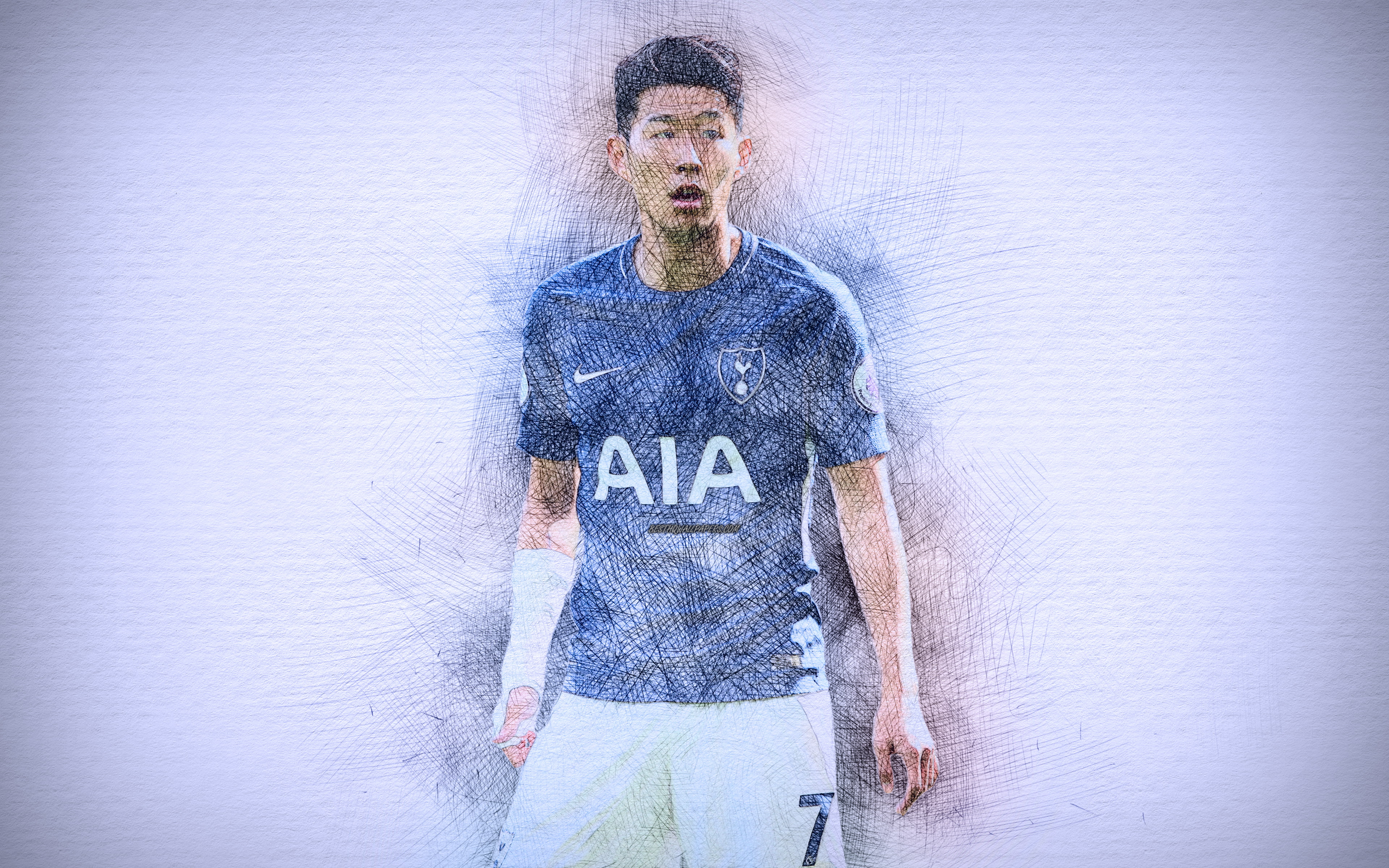 Son Heung-Min, 4K, South Korean, Soccer, Tottenham Hotspur F.C., HD Wallpaper