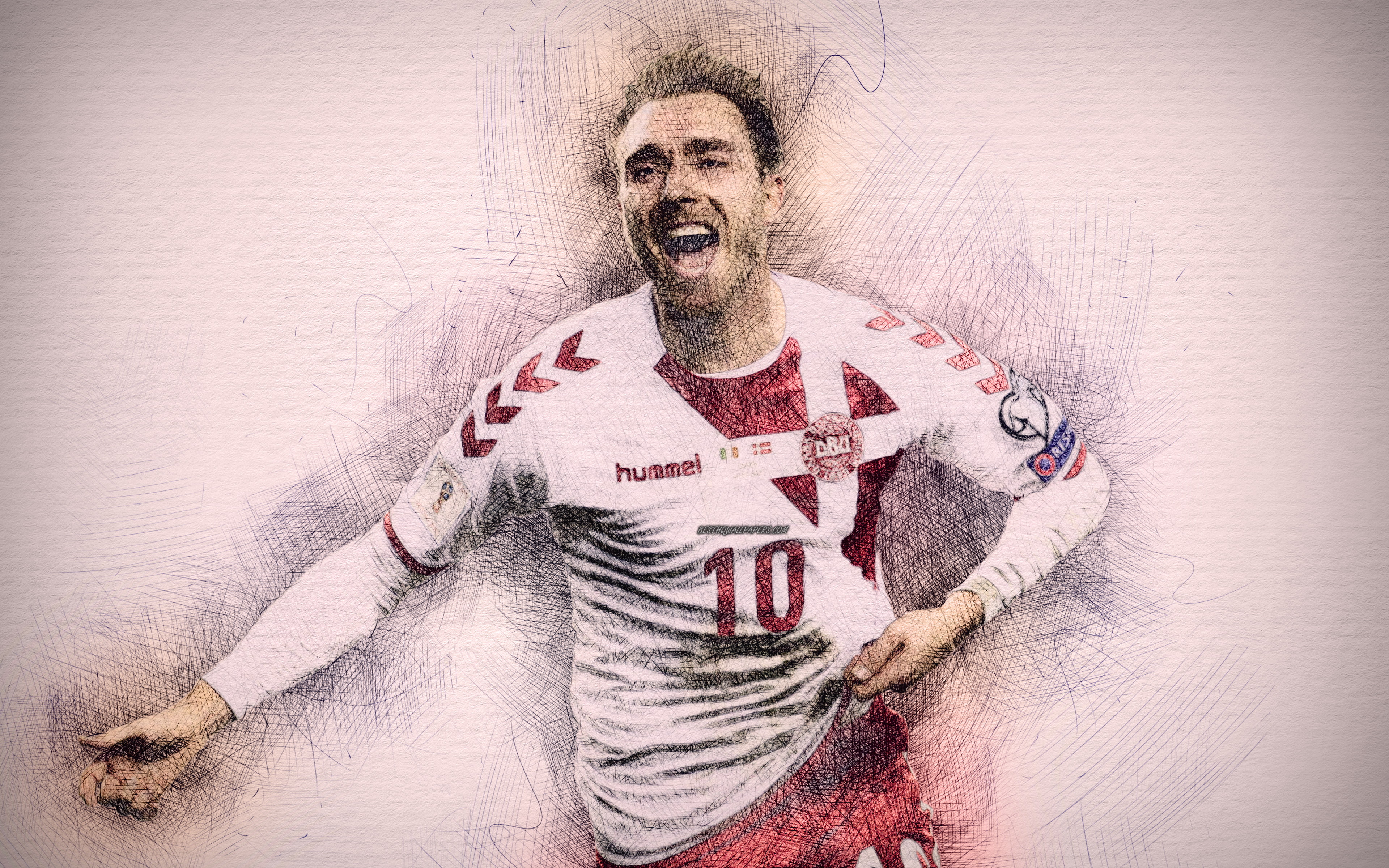 Soccer, 4K, Christian Eriksen, Danish, HD Wallpaper