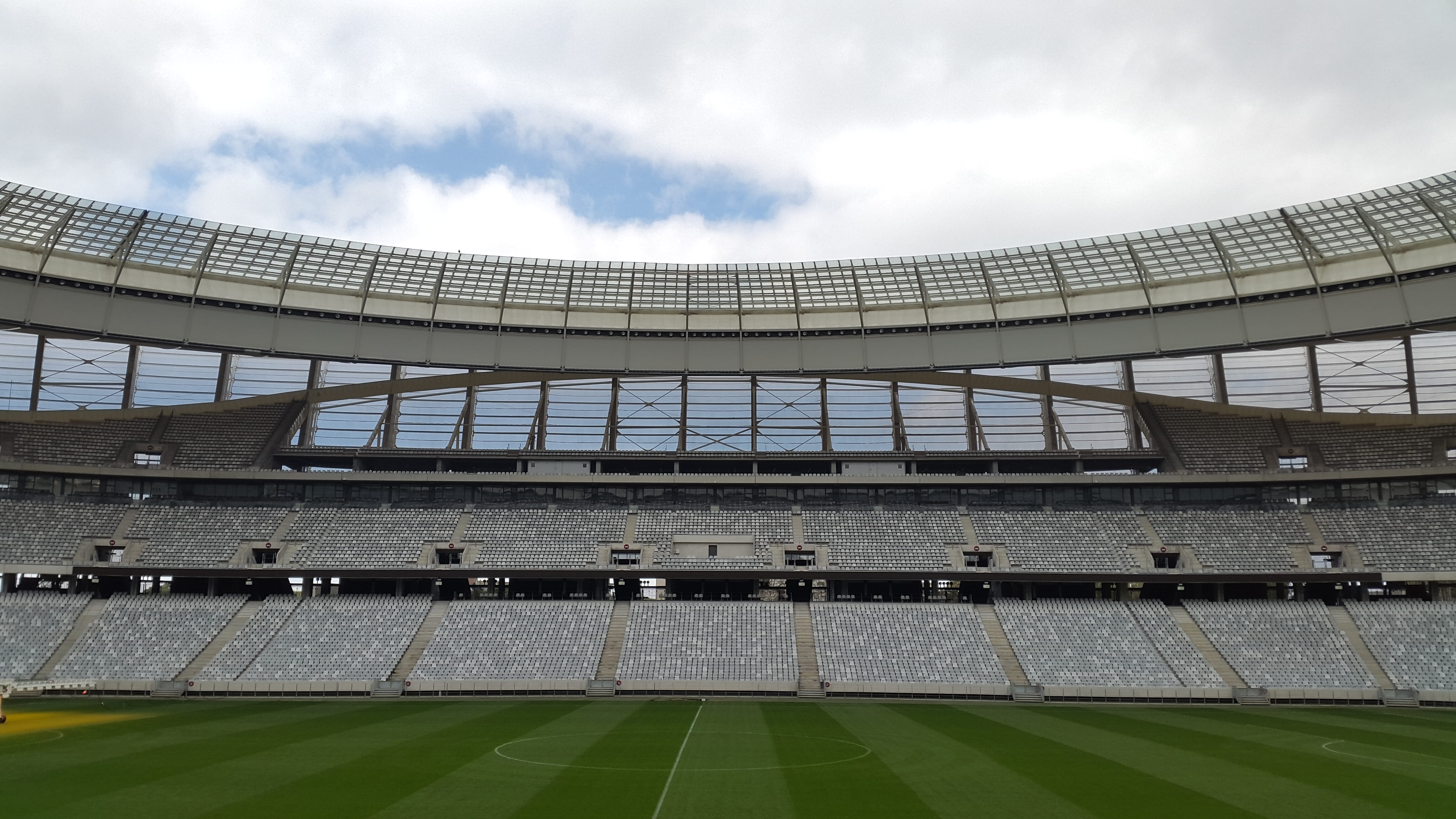 travel destinations, arena, modern, africa, soccer, cloud - sky, sport, group of people, building exterior, travel, built structure, day, grandstand, low angle view, HD Wallpaper