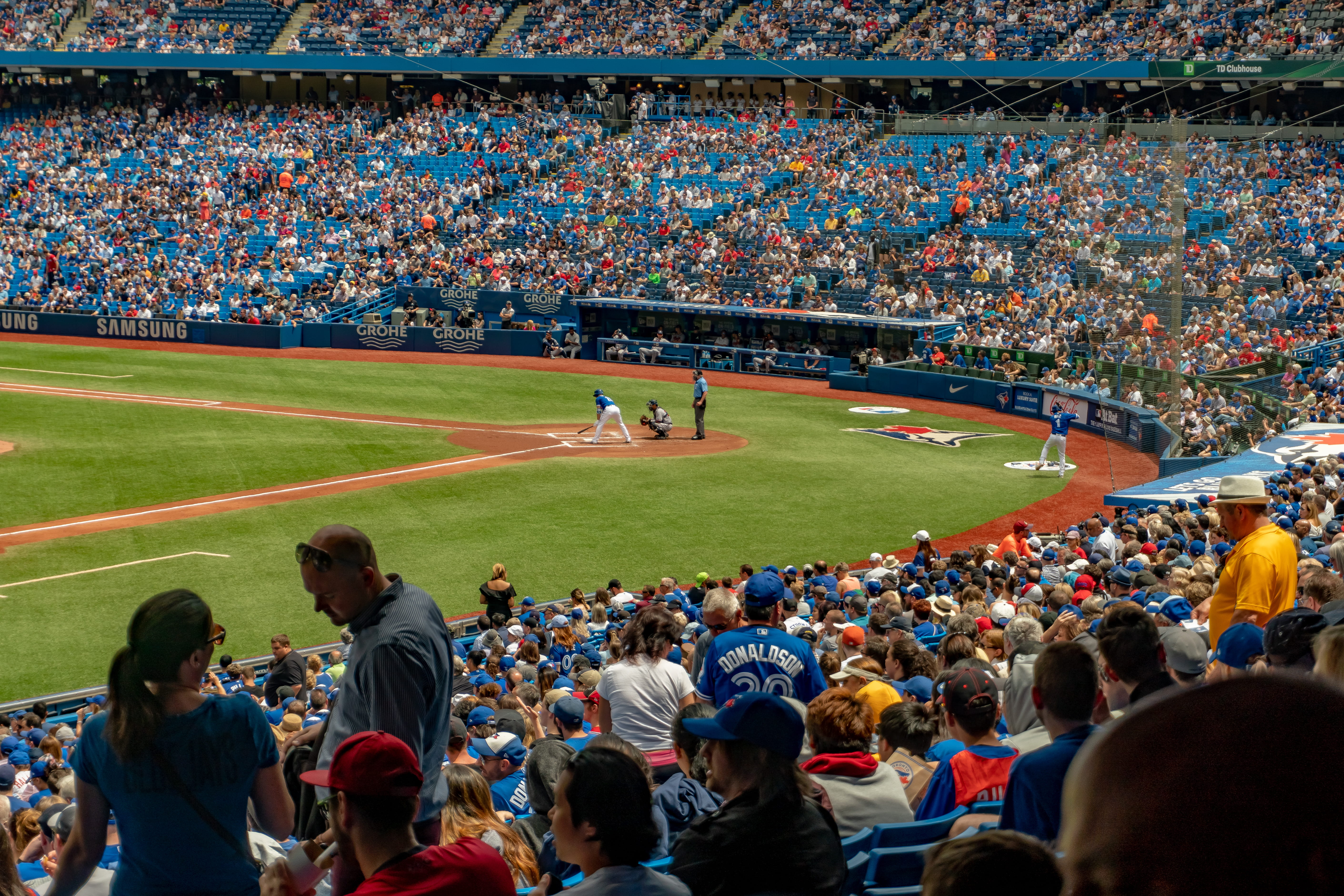 competition, stadium, looking, arena, 5K, excitement, group of people, adult, softball, rogers centre, leisure activity, baseball, baseball field, sports event, HD Wallpaper