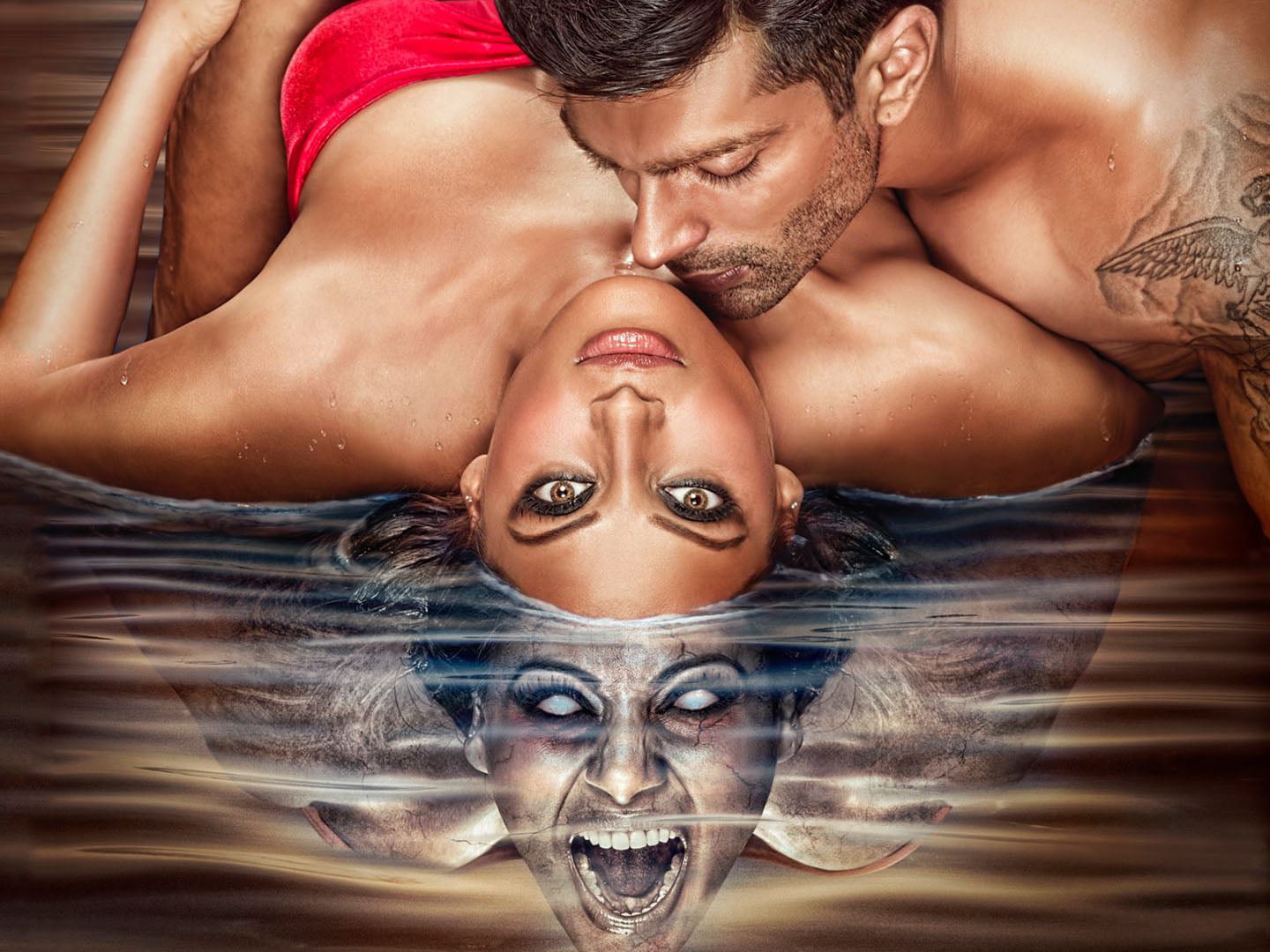 heterosexual couple, togetherness, s, young adult, positive emotion, two people, love, young women, shirtless, adult, women, red, bipasha basu, couple - relationship, HD Wallpaper