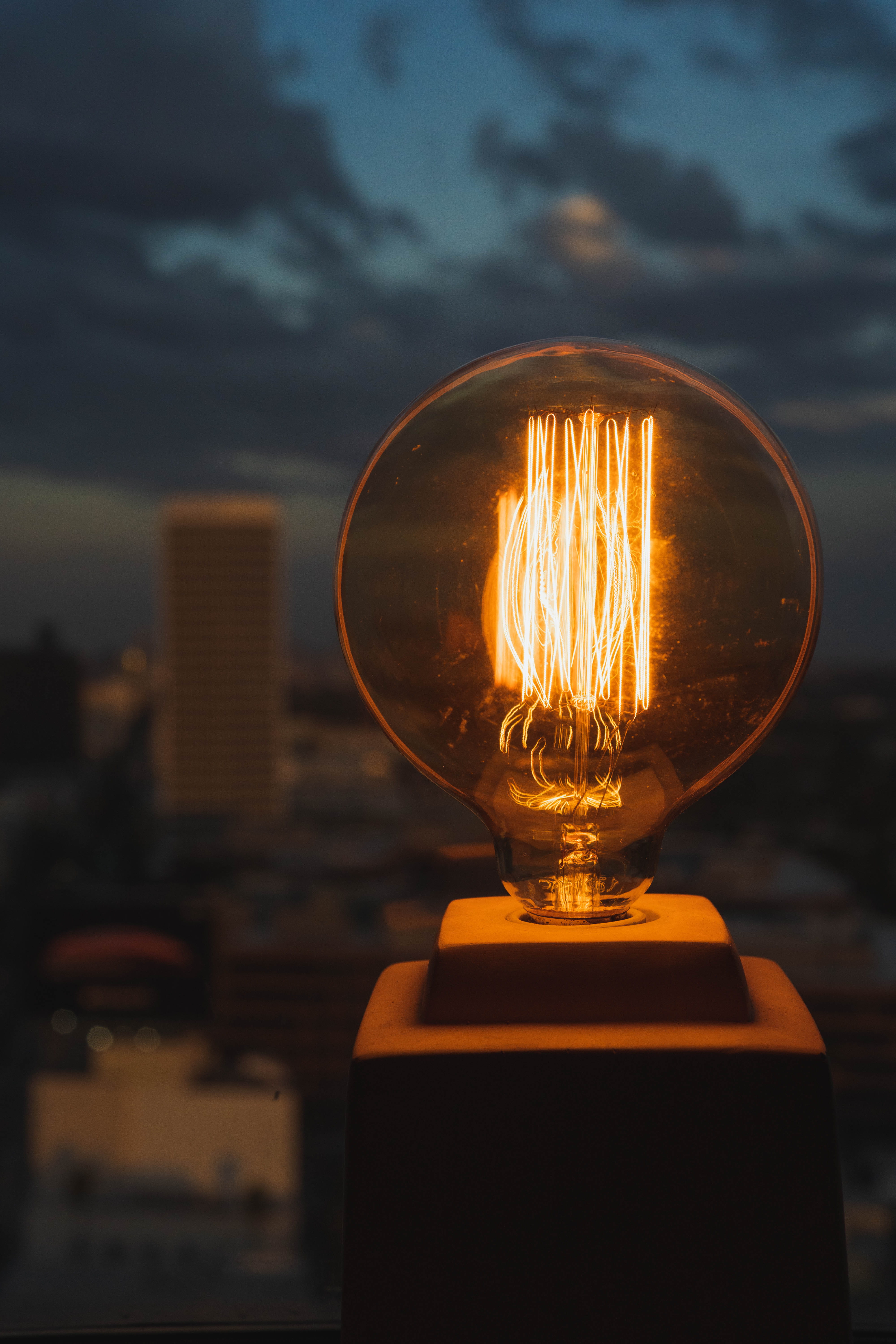 filament, nature, no people, sky, los angeles county museum of art, illuminated, lighting equipment, light, technology, focus on foreground, orange color, Phone HD Wallpaper