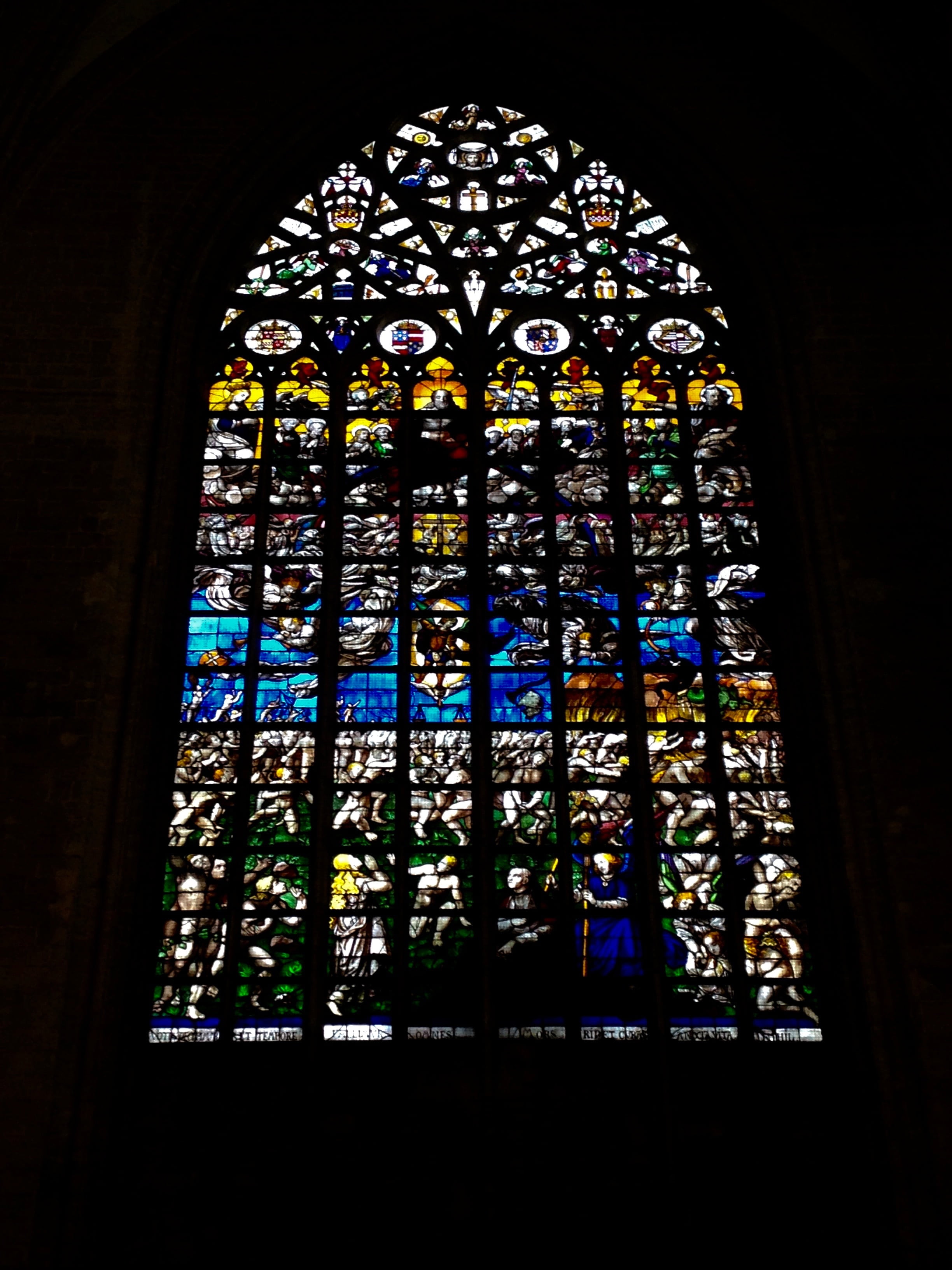 god, interior of the church, built structure, low angle view, 2K, glass - material, spirituality, arch, religious, multi colored, view, jesus, architecture, Phone HD Wallpaper