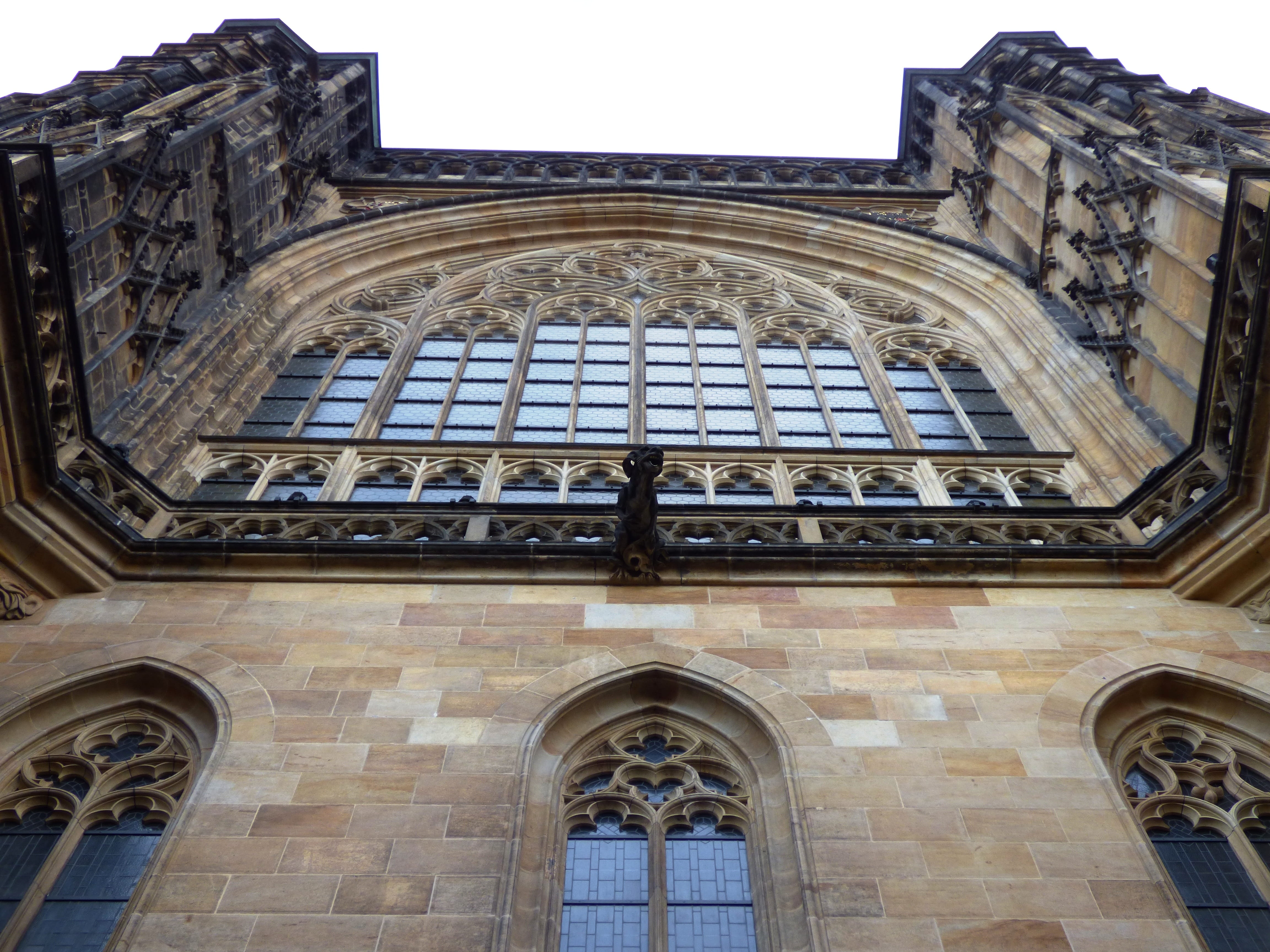view, low angle view, Sculpture, window, monument, facade, nature, the window, religion, christianity, the past, the cathedral, place of worship, gothic, HD Wallpaper