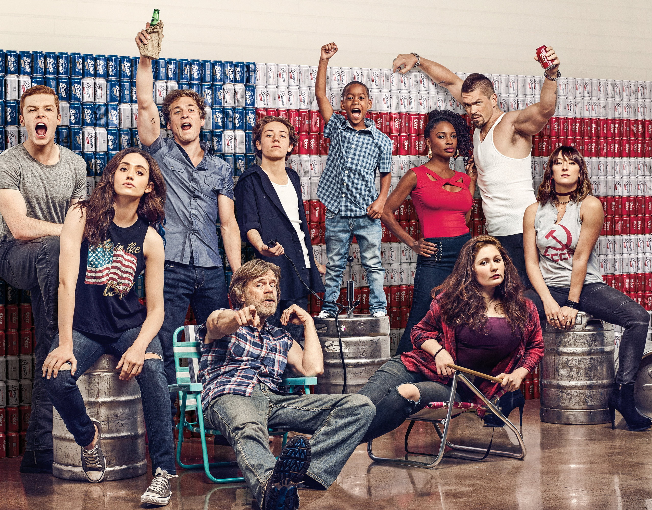 poster, Jeremy Allen White, Emma Kenney, Cameron Monaghan, Shameless, assorted, 1080P, clothes, Ethan Cutkosky, William H. Macy, color, women, men, s, HD Wallpaper
