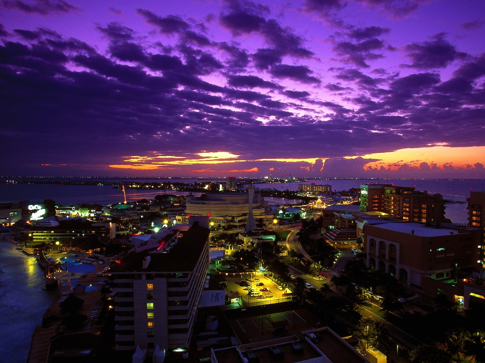 hd, city, at, travel, cancun, 720P, photo, mexico, travel and world, twilight, world, HD Wallpaper