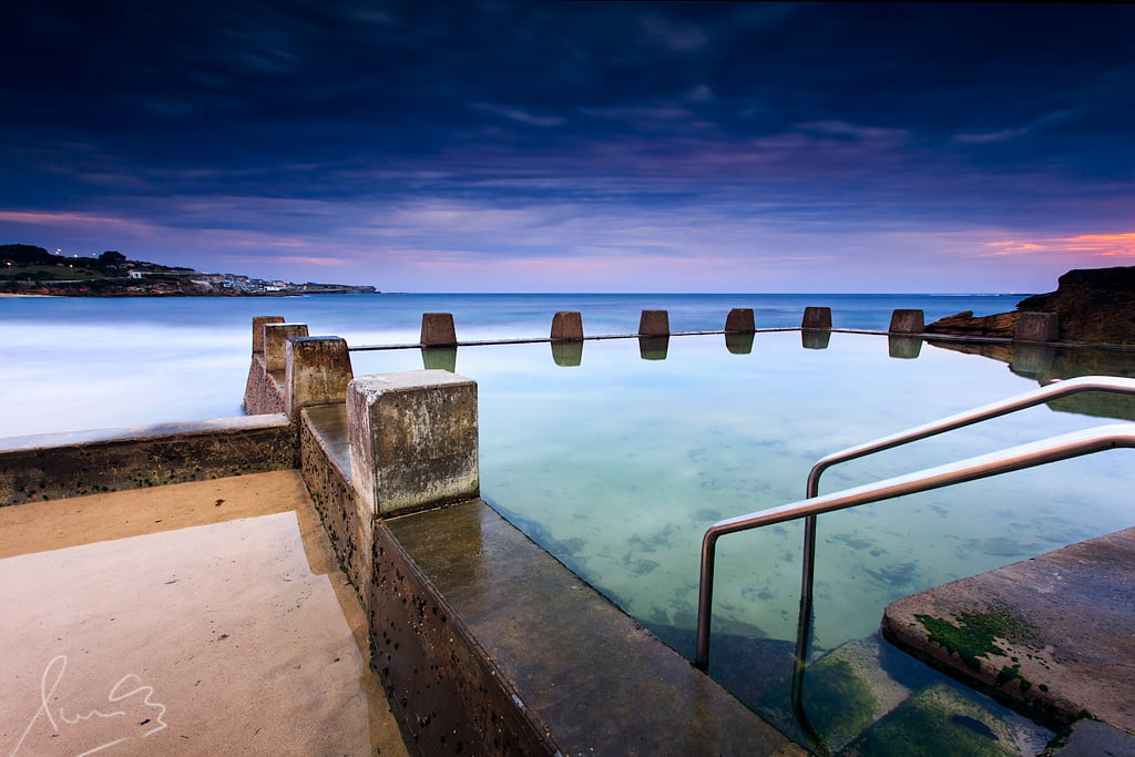sunset, canon 5d mark ii, long exposure, scenics, near, photography, coastal, Pool, sunrise, coast, saltwater pool, water, 40mm, coogee, body of water, HD Wallpaper