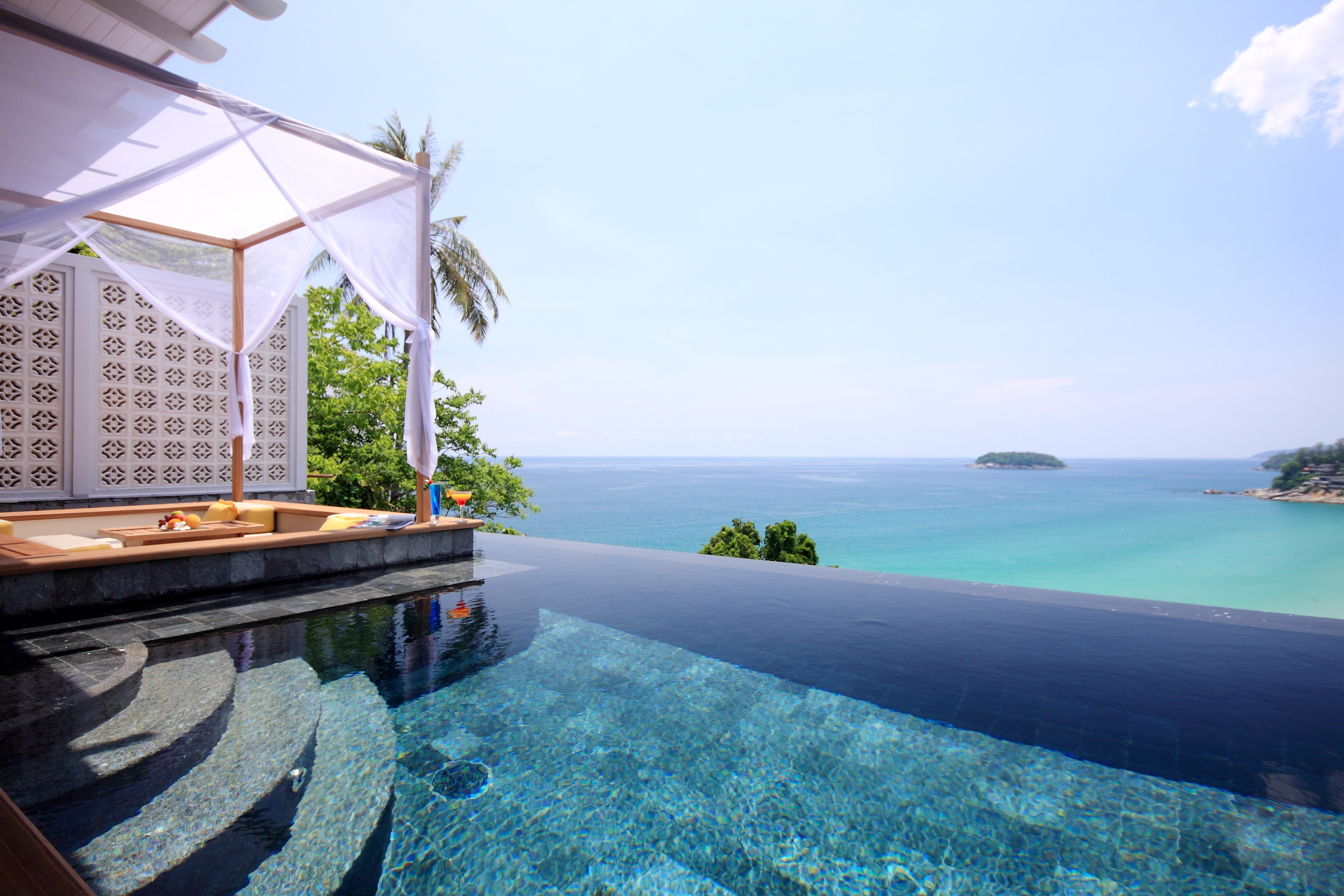 Landscapes, swimming, pools, infinity, nature, architecture, hd, art, cocktail, houses, ocean, x, 4K, HD Wallpaper