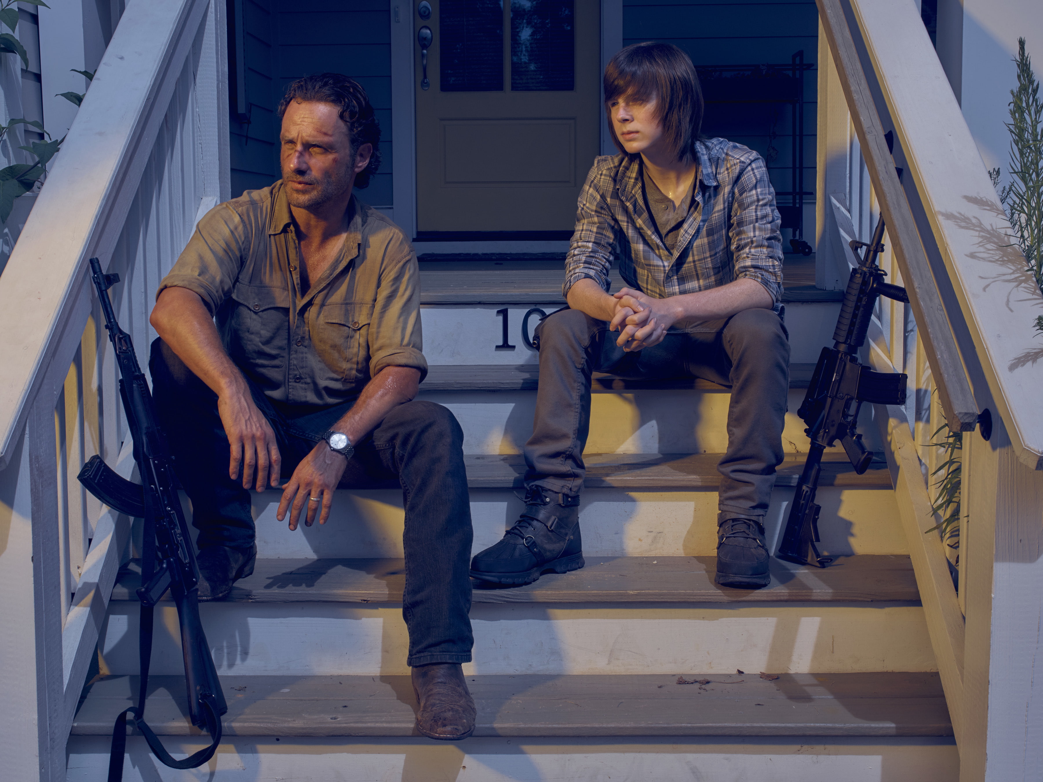 Carl Grimes, 2K, Chandler Riggs, Andrew Lincoln, Rick Grimes, The Walking Dead, HD Wallpaper