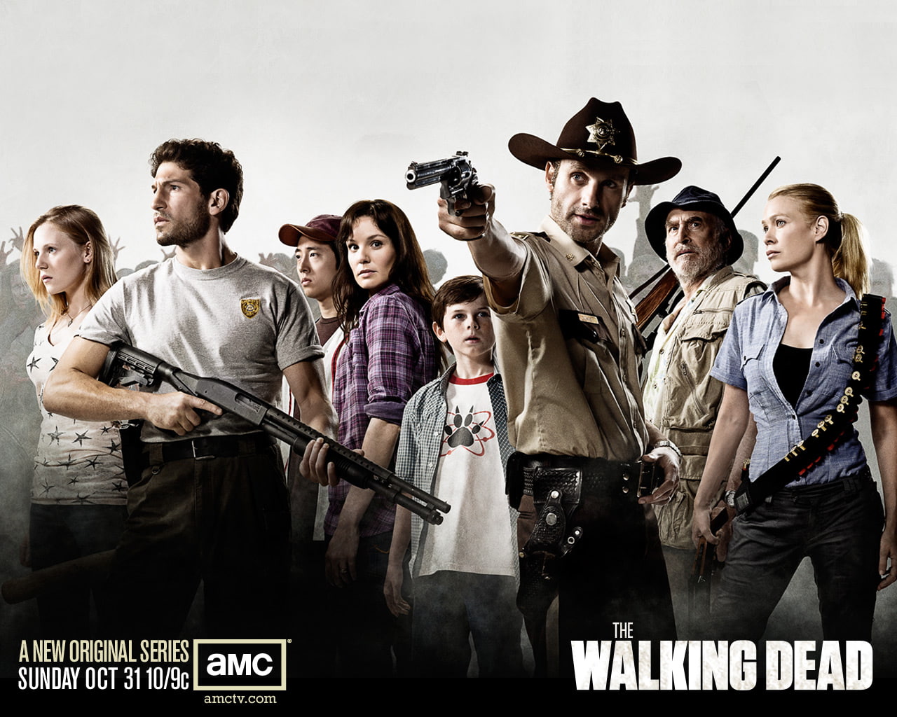 Chandler Riggs, Carl Grimes, Rick Grimes, Andrea (The Walking Dead), Cast, Laurie Holden, Lori Grimes, Andrew Lincoln, TV Show, 720P, The Walking Dead, HD Wallpaper