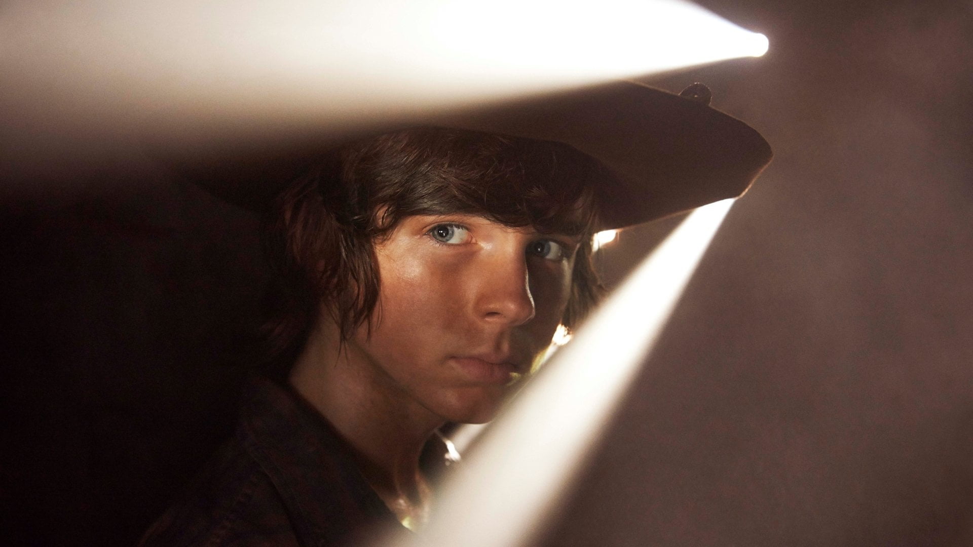 indoors, human face, close-up, uncertainty, Carl Grimes, adult, human body part, looking at camera, depression - sadness, headshot, looking, contemplation, HD Wallpaper