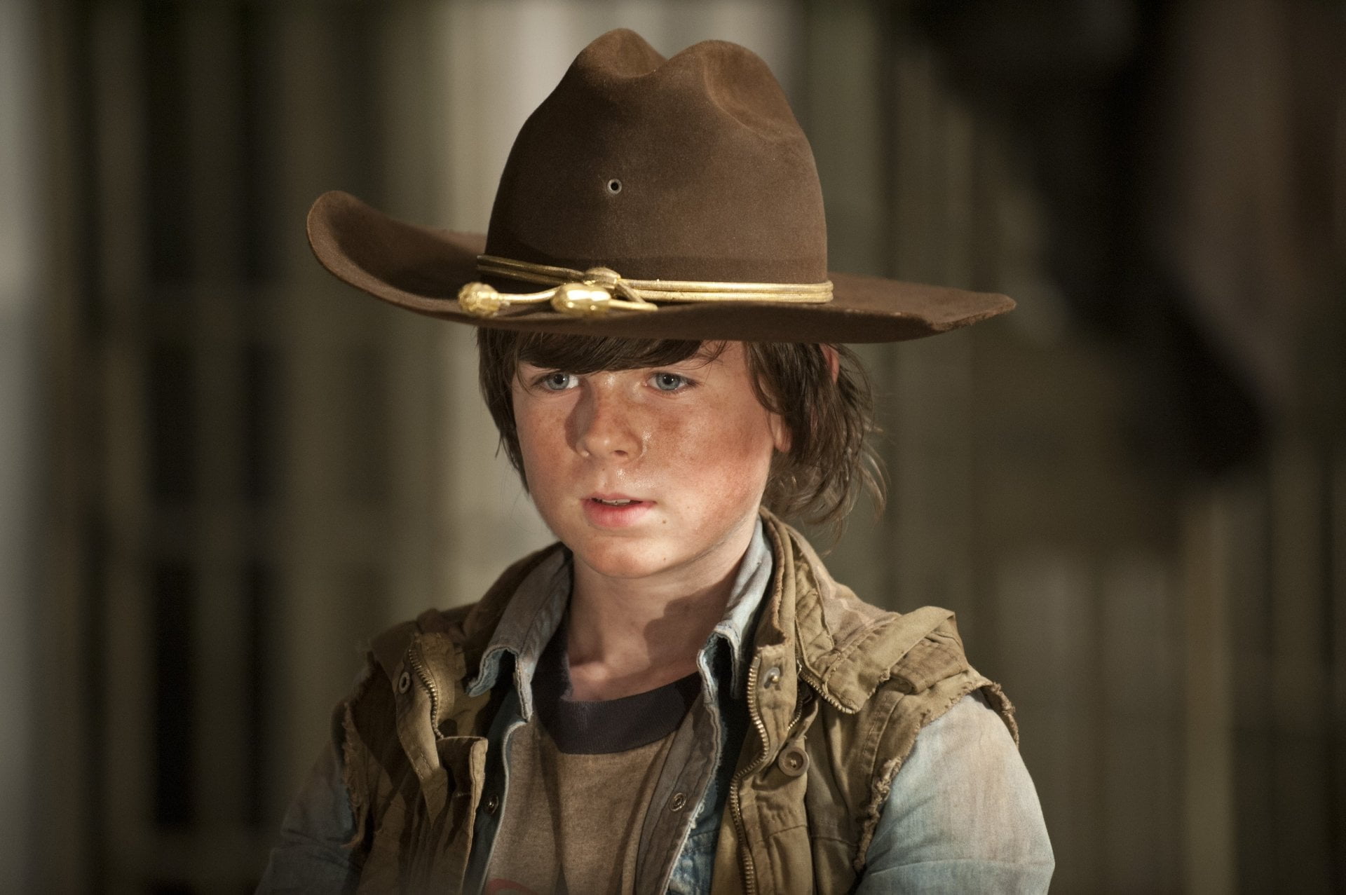 leisure activity, cowboy, looking at camera, TV Show, front view, real people, headshot, The Walking Dead, Chandler Riggs, clothing, focus on foreground, HD Wallpaper