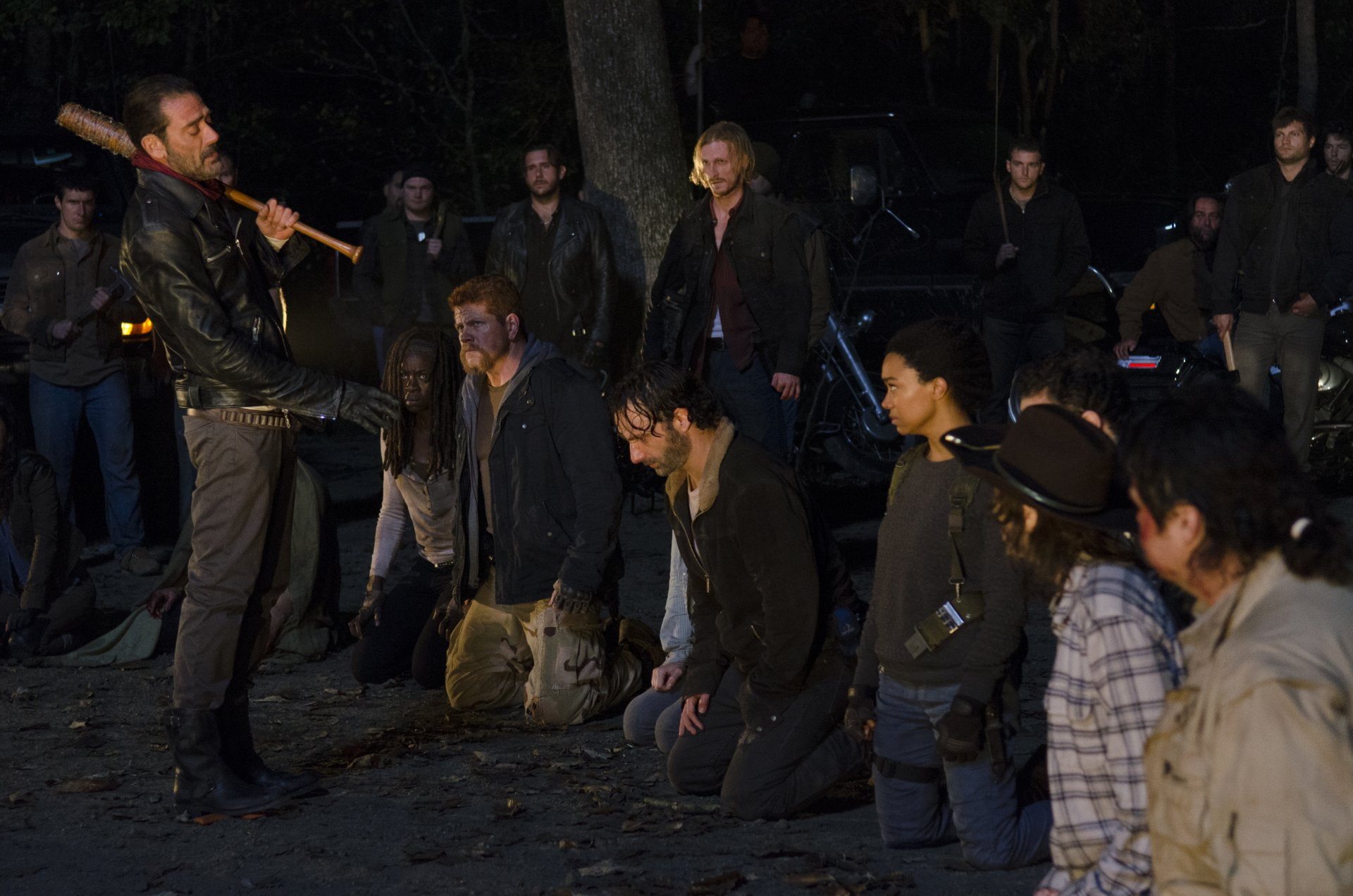 Eugene Porter, standing, men, women, adult, people, real people, Danai Gurira, full length, Chandler Riggs, TV Show, 1080P, aggression, Carl Grimes, Sonequa Martin-Green, HD Wallpaper