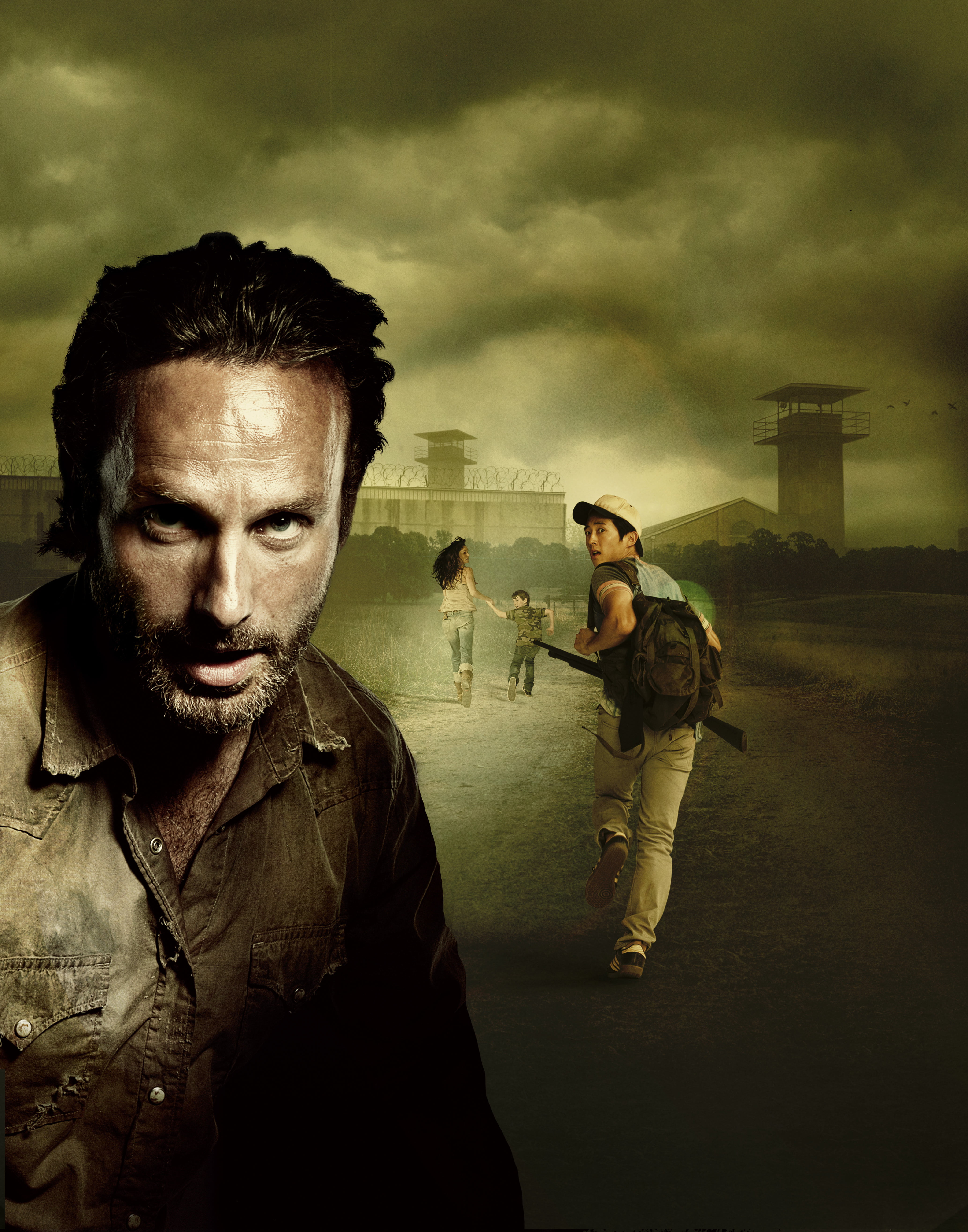 cloud - sky, nature, 5K, aggression, sky, Rick Grimes, men, walking, communication, Sarah Wayne Callis, warning sign, Chandler Riggs, The Walking Dead, Phone HD Wallpaper