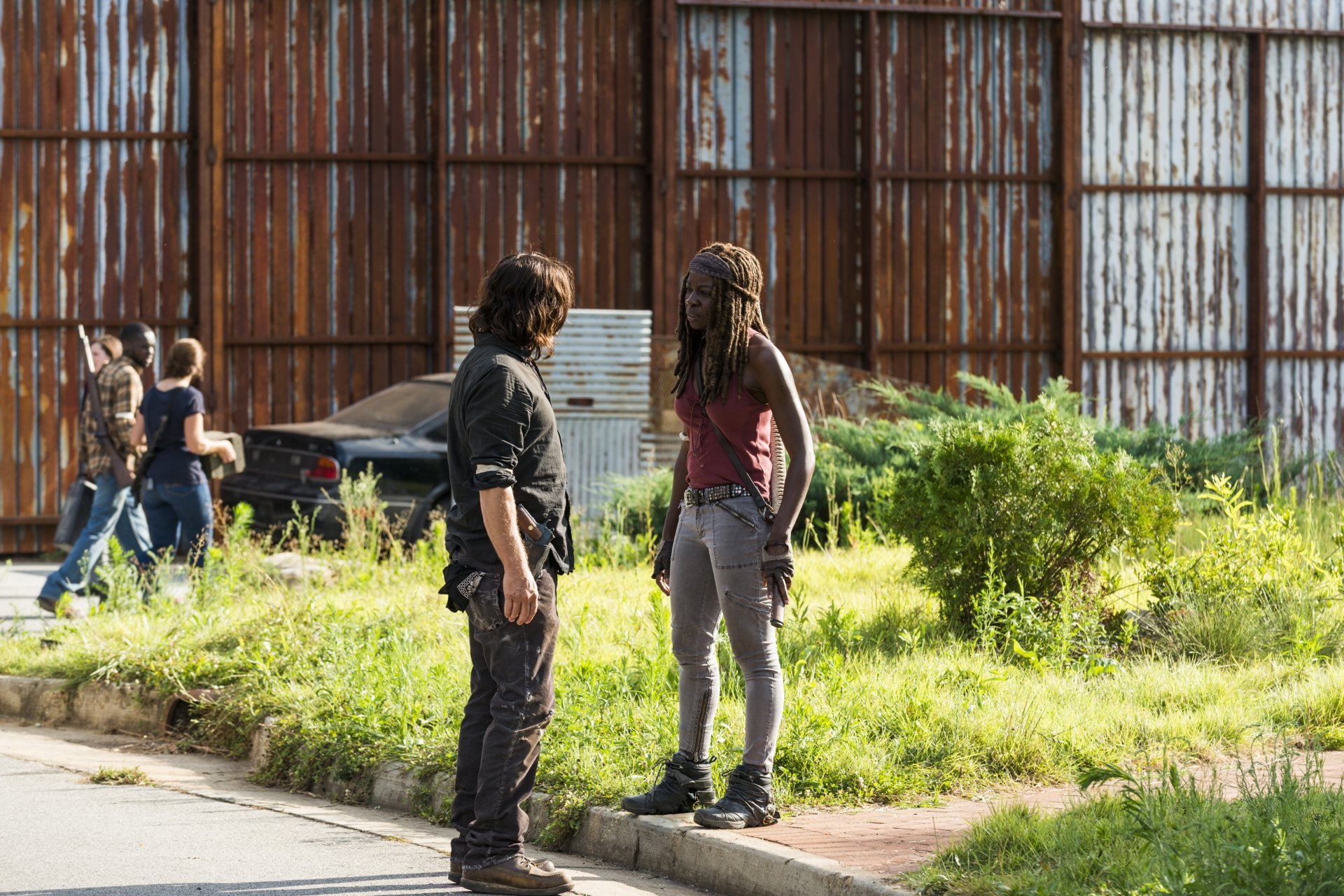 Norman Reedus, 1080P, The Walking Dead, Danai Gurira, Daryl Dixon, TV Show, Michonne (The Walking Dead), HD Wallpaper