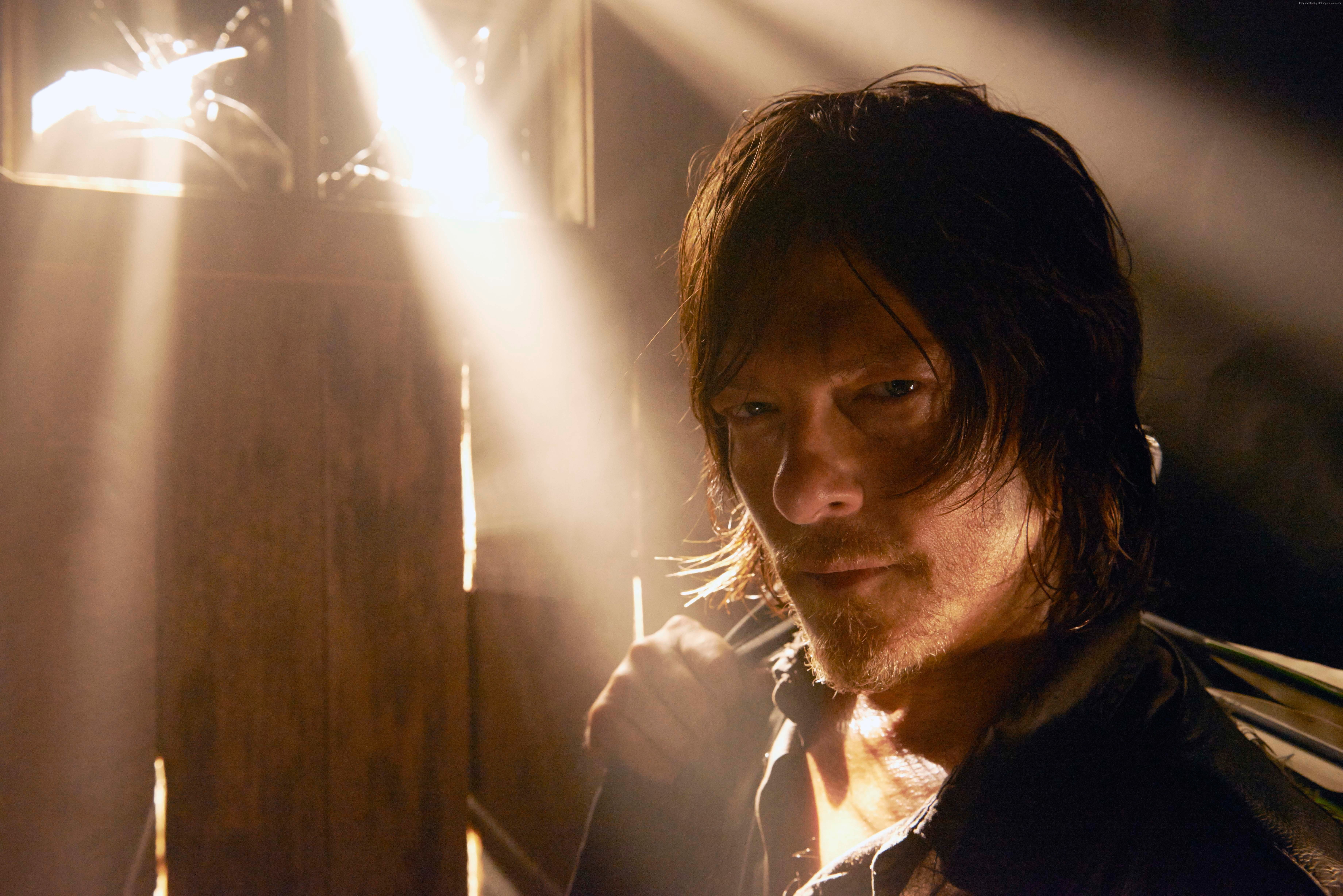model, Daryl Dixon, Norman Reedus, The Walking Dead, Air 2015, Most Popular Celebs in 2015, 5K, Triple Nine, actor, HD Wallpaper