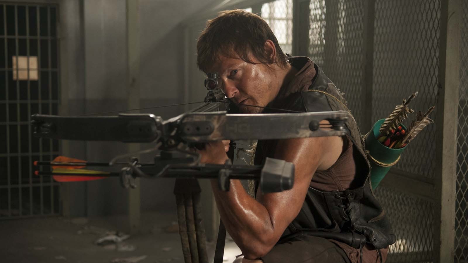 mid adult men, The Walking Dead, mid adult, three quarter length, skill, Daryl Dixon, holding, working, adult, occupation, men, gun, real people, indoors, HD Wallpaper