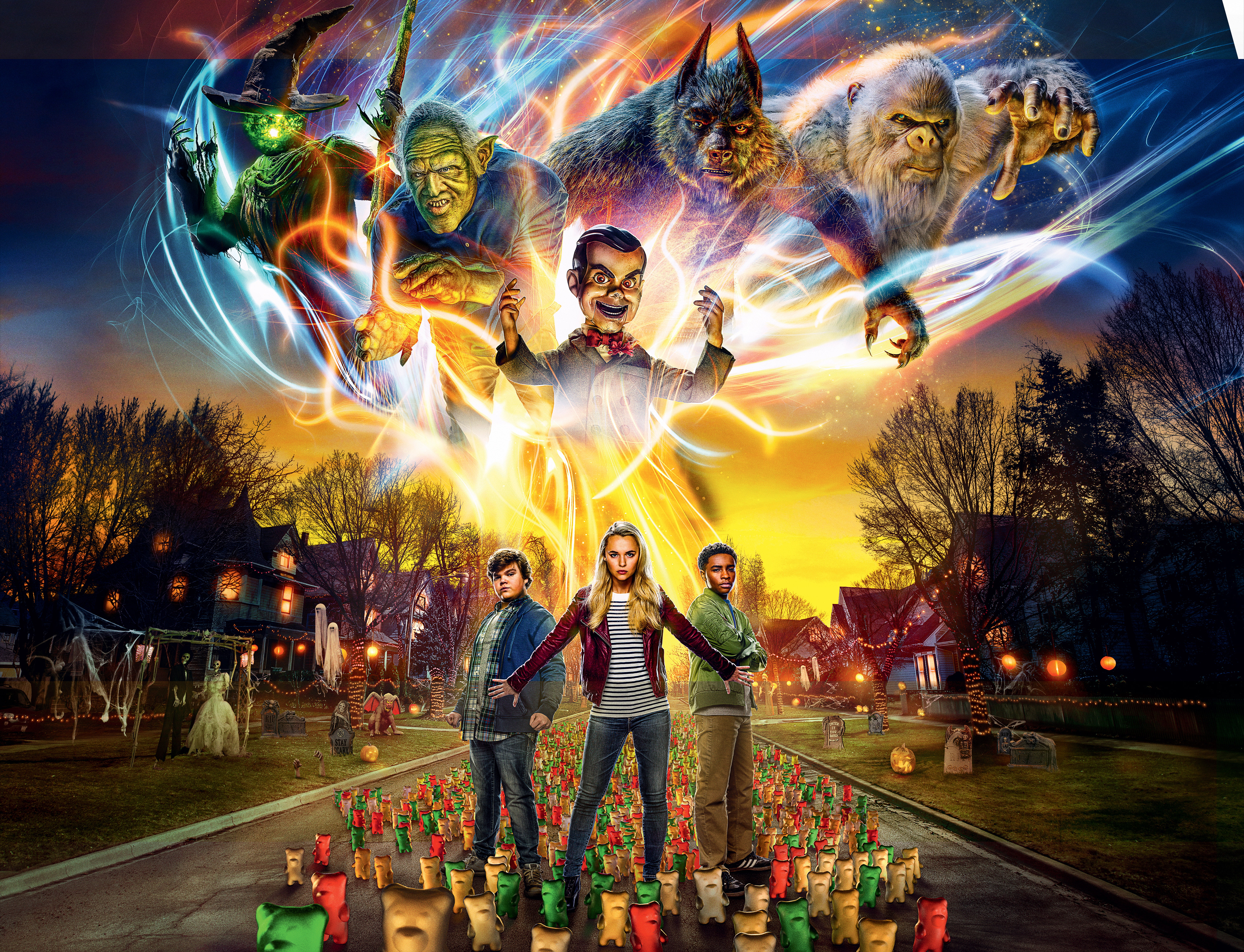 5K, Jack Black, Goosebumps 2: Haunted Halloween, Madison Iseman, 5K, HD Wallpaper