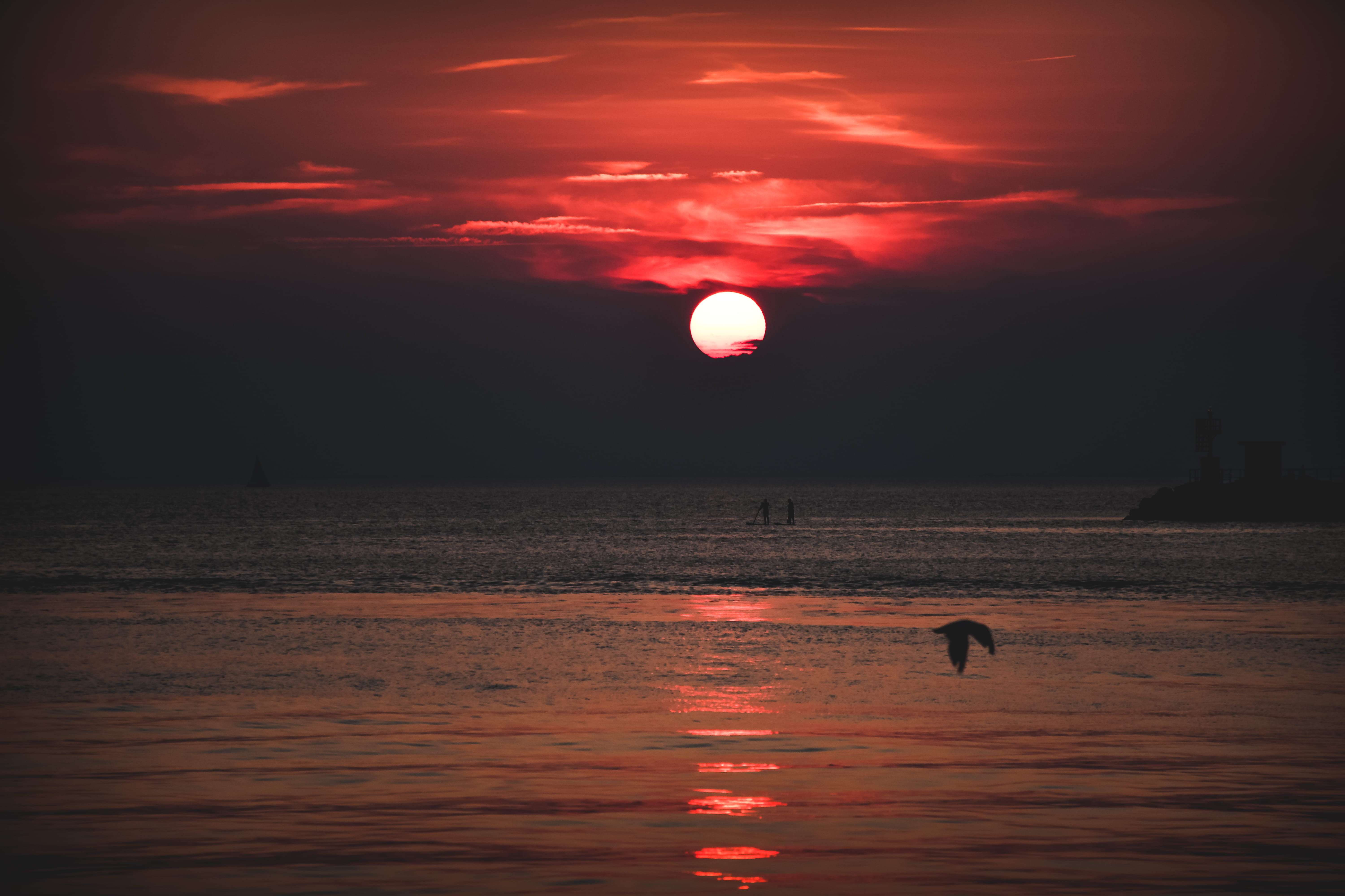 beauty In Nature, dawn, cloud, background, beach, photo, dark, 5K, red, halloween, night, lake, outdoors, back Lit, turkey - Middle East, twilight, mood, HD Wallpaper