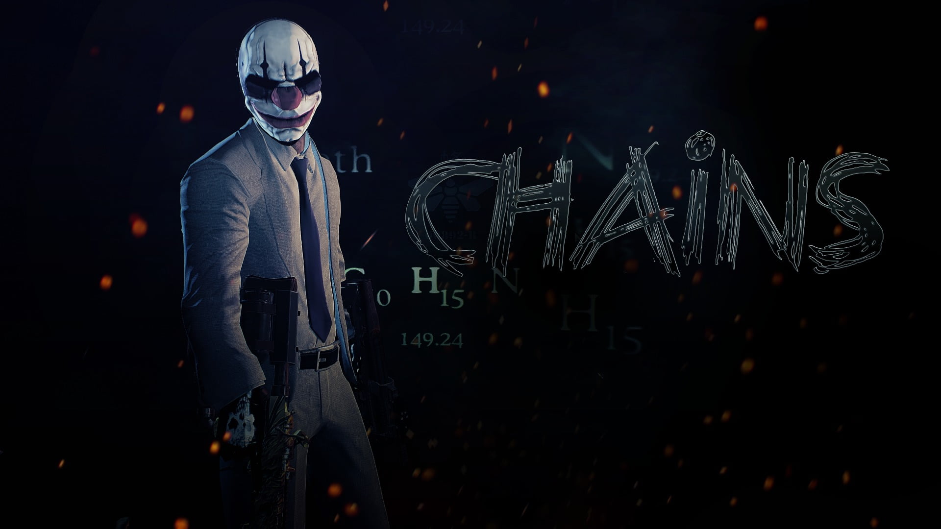 three quarter length, front view, night, Payday 2, technology, glowing, helmet, one person, dark, gray, motorcycle, 1080P, men, architecture, casual clothing, HD Wallpaper