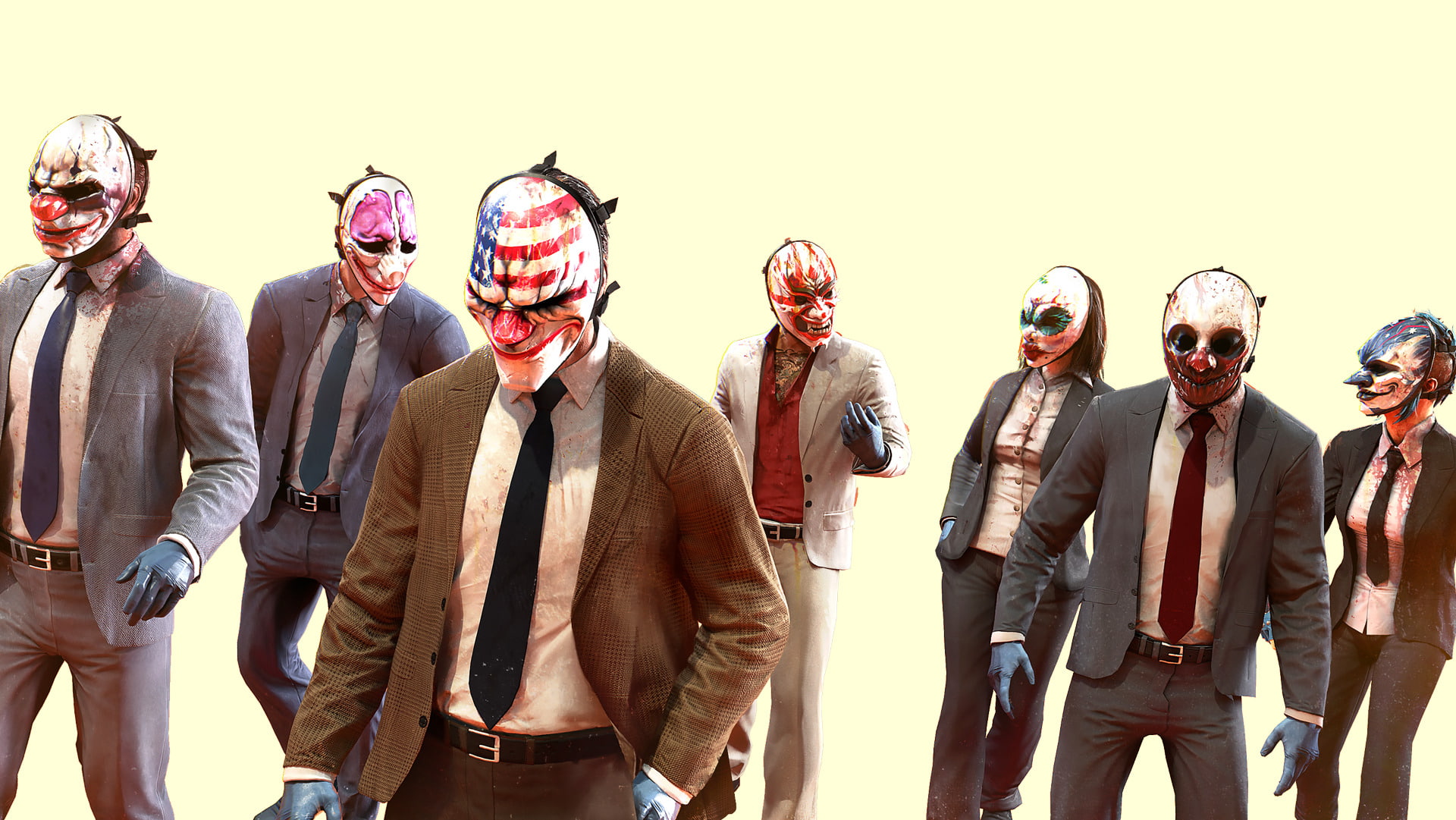 Payday 2, Payday, Clover (Payday), Houston (Payday), Wolf (Payday), Jiro (Payday), Chains (Payday), 1080P, Dallas (Payday), Sydney (Payday), HD Wallpaper